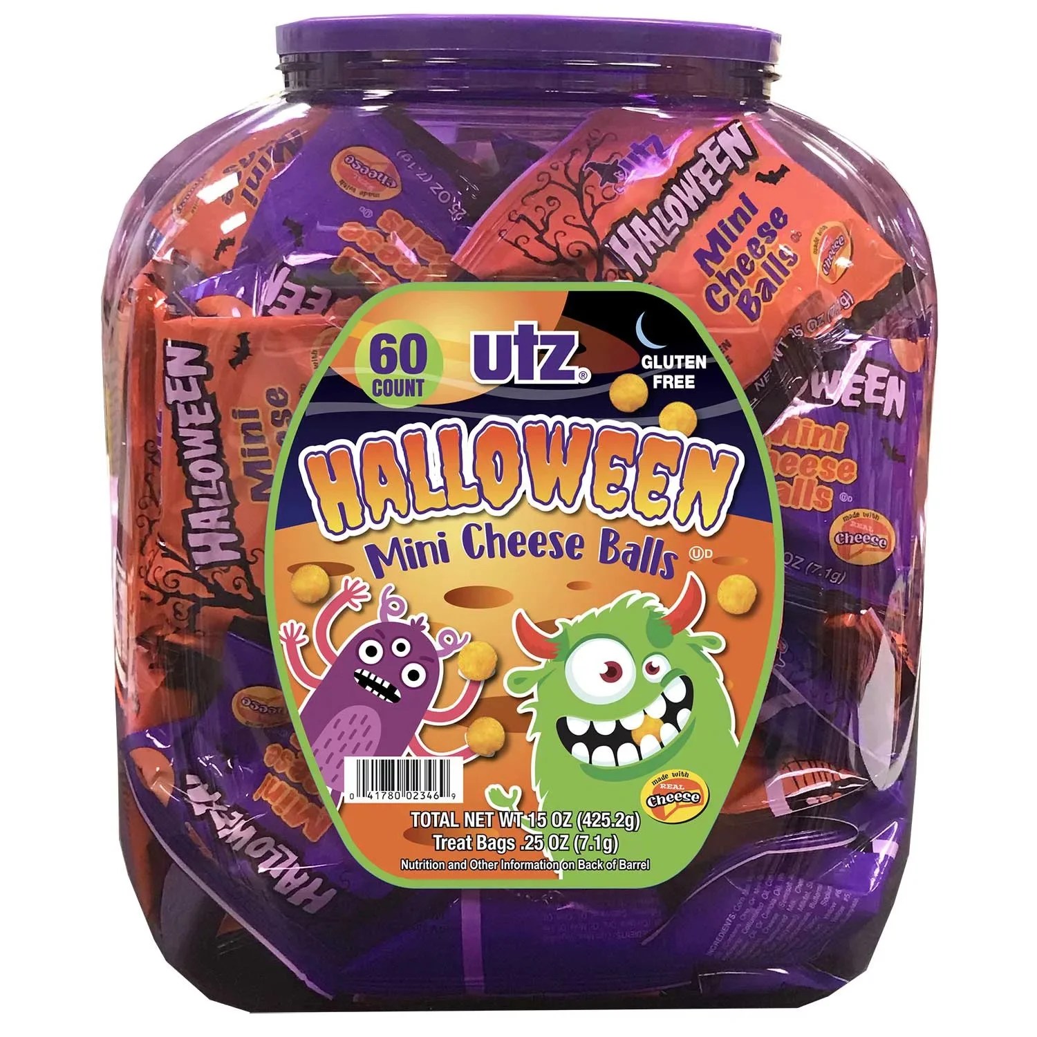 UTZ Halloween Mini Cheese Balls, 60 Count