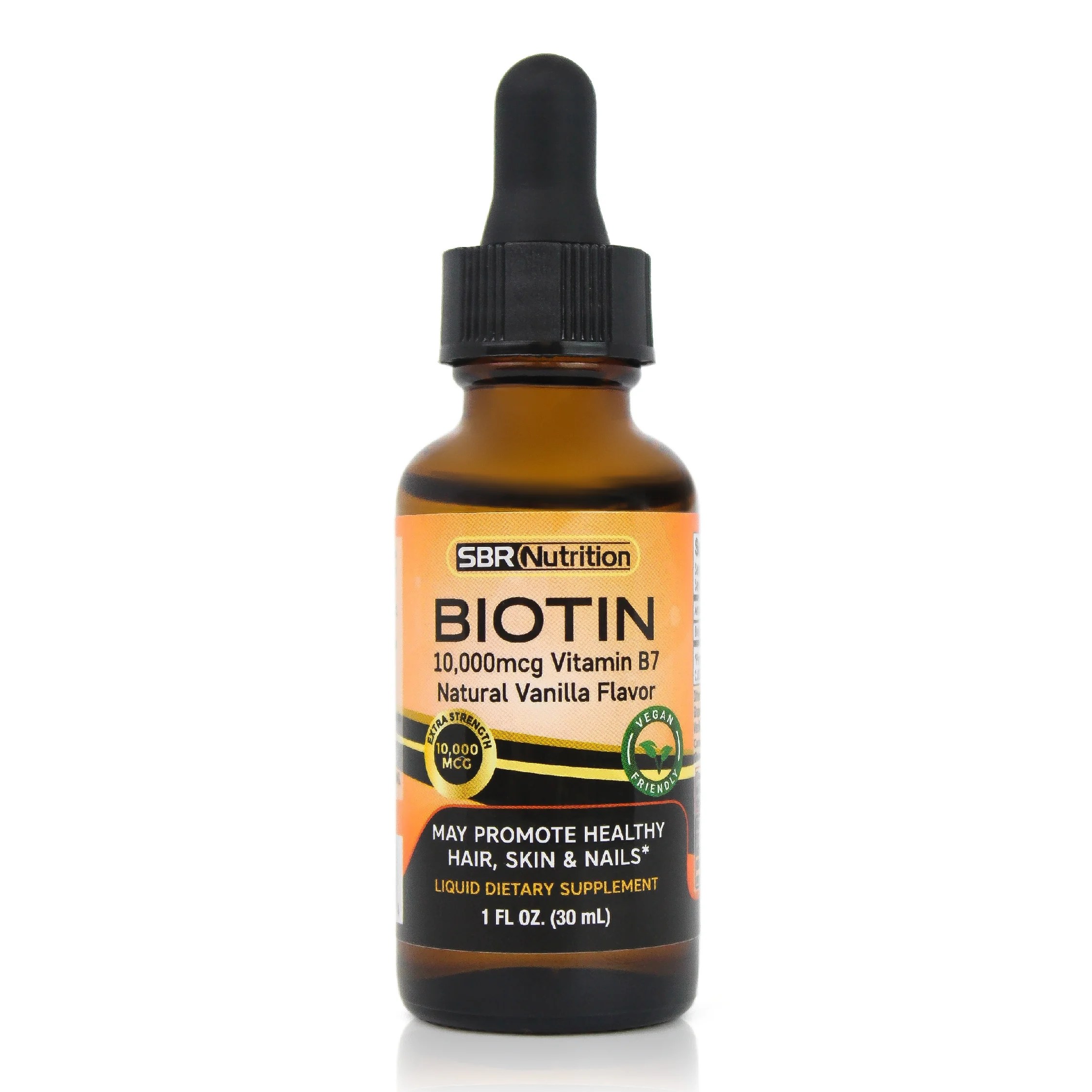 MAX Absorption Biotin Liquid Drops, 10000 mcg Biotin Per Serving, 60 Serving, No Artificial