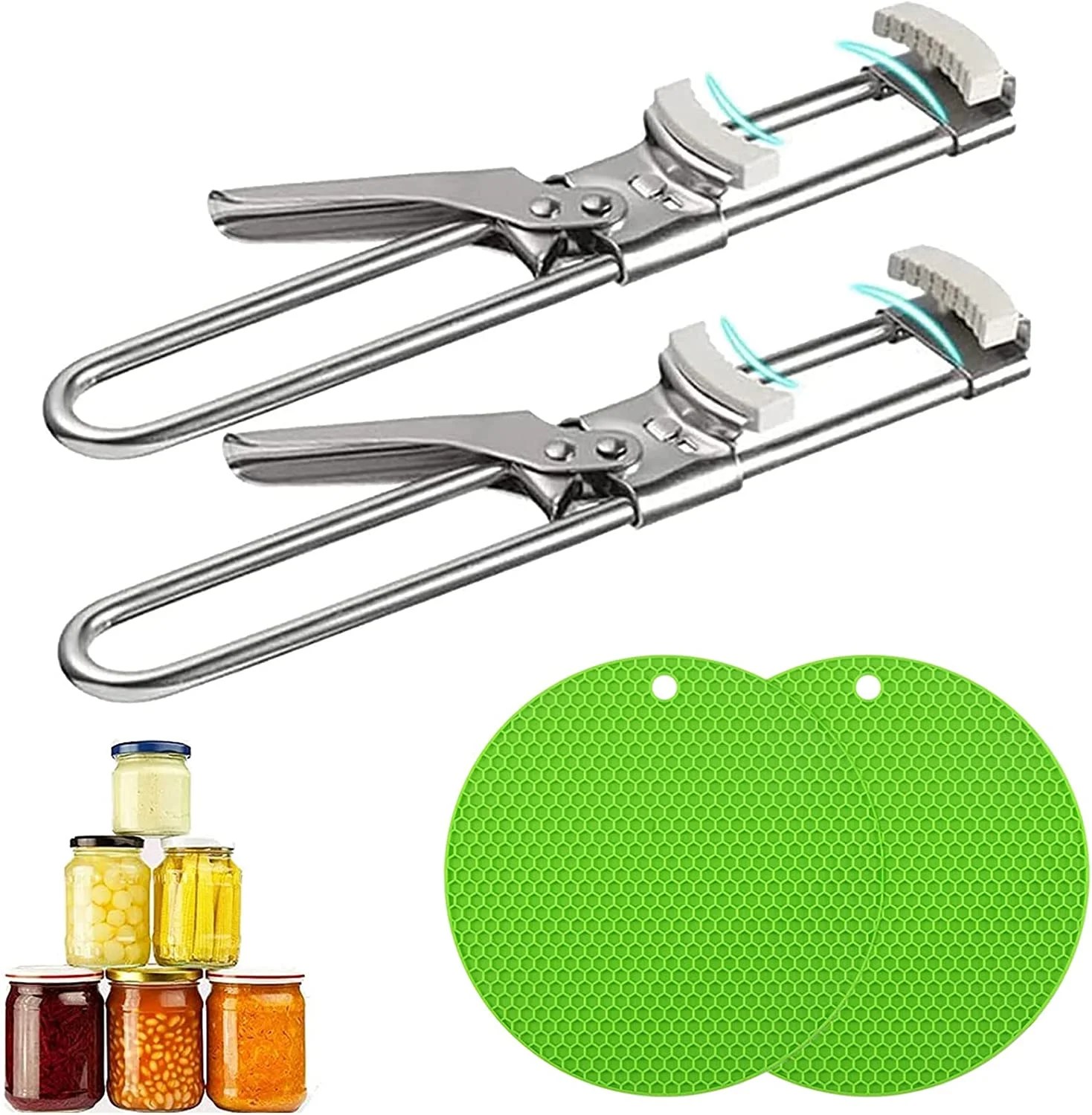 Adjustable Stainless Steel Can Opener,Jar Opener,2023 New Multifunctional Lid Opener,Lid Remover