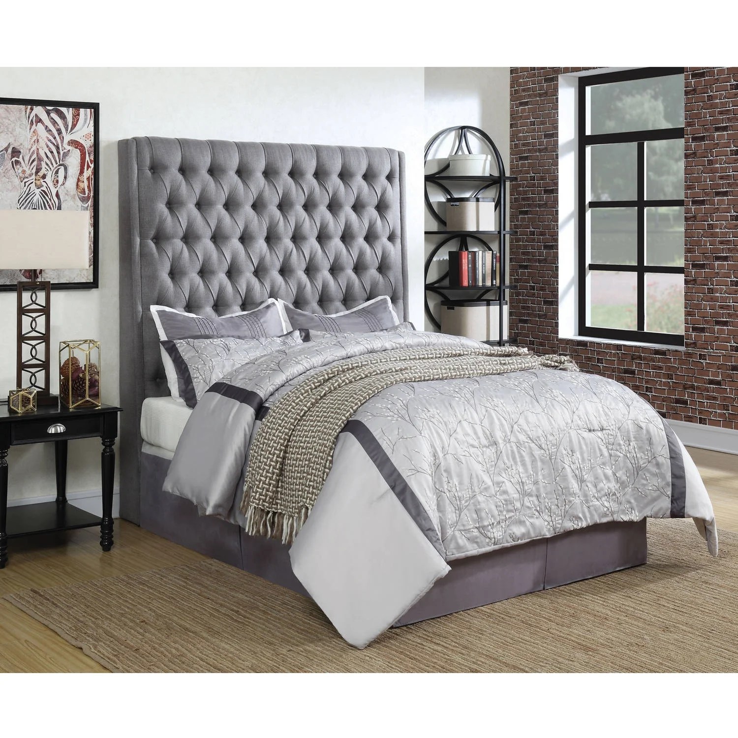 Coaster Company Camille Upholstered California King Headboard, Grey