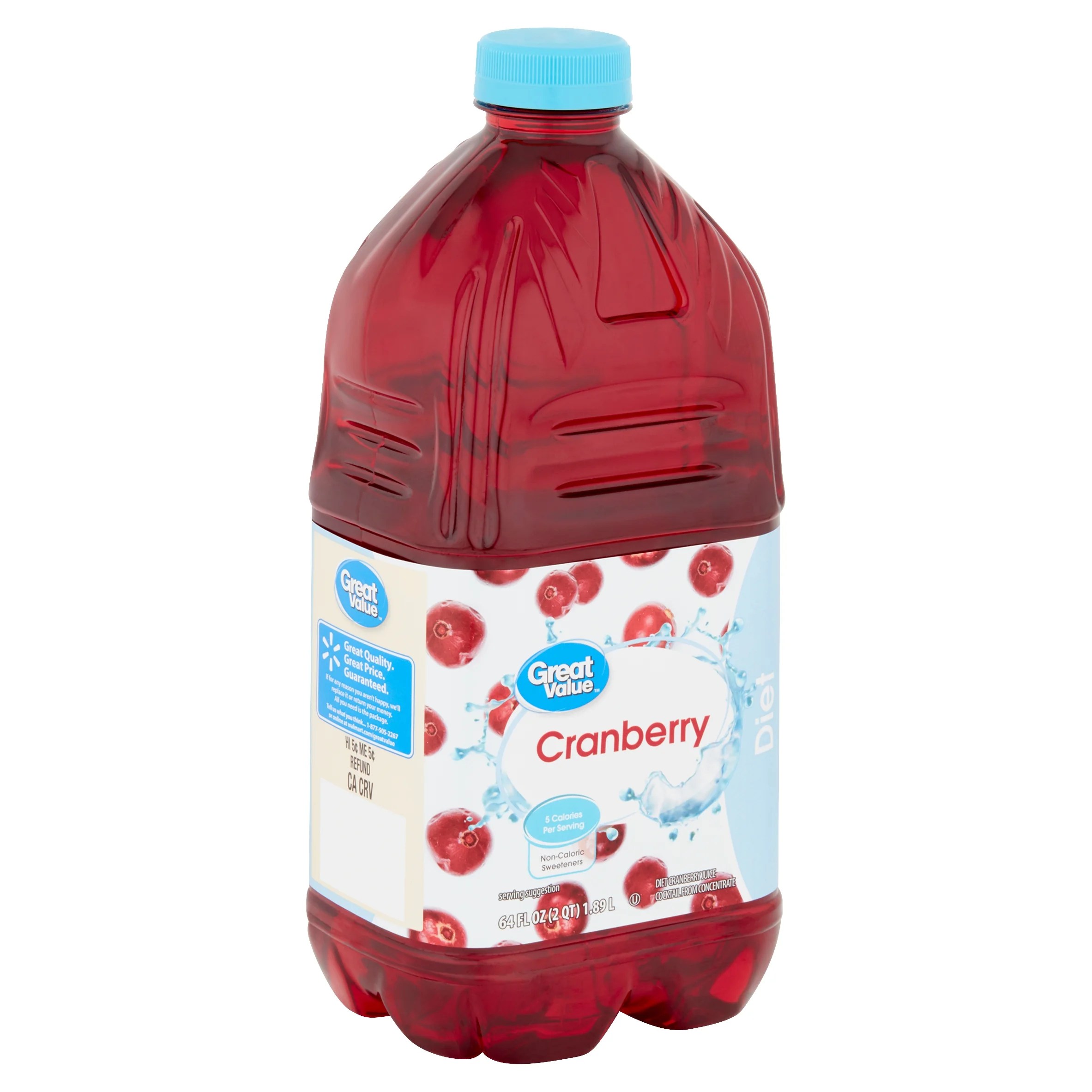 Great Value Diet Cranberry Juice Beverage, 64 fl oz