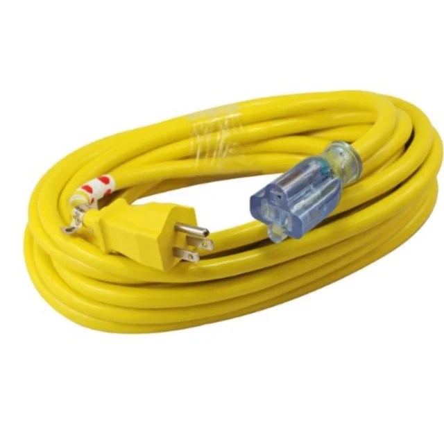 conntek 20251025 15 amp indoor/outdoor sjtw 12/3 extension cord, 25 feet, ul and osha certified