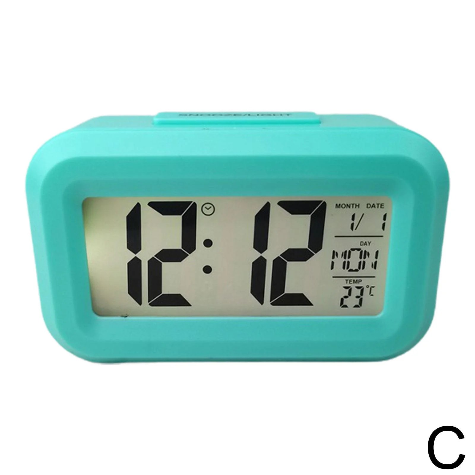Kitchen Mini LCD Smart Alarm Clock Luminous Cute Alarm Clock Bedroom