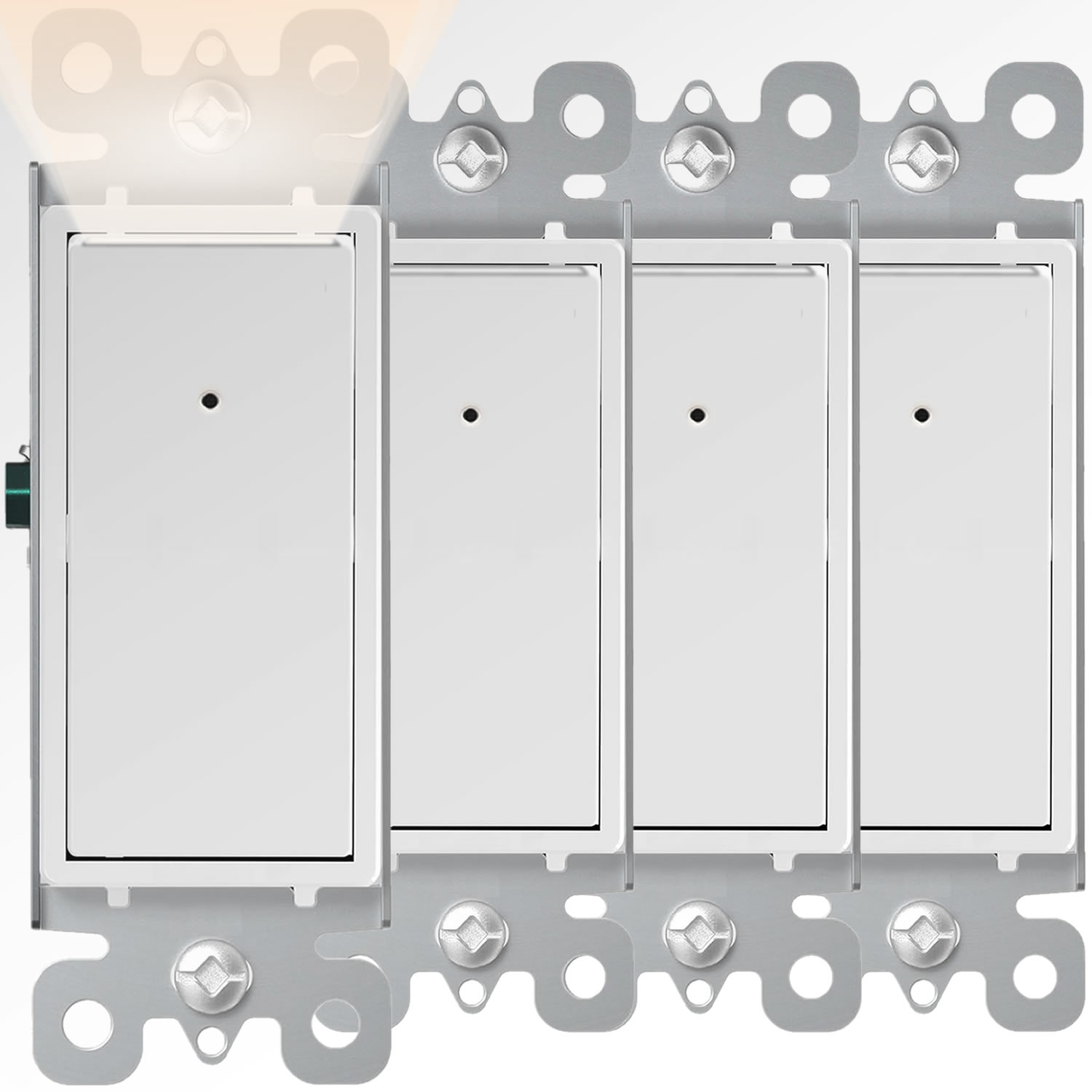 Light Switch with Night LightEasy to Install,No Neutral Wire,Single