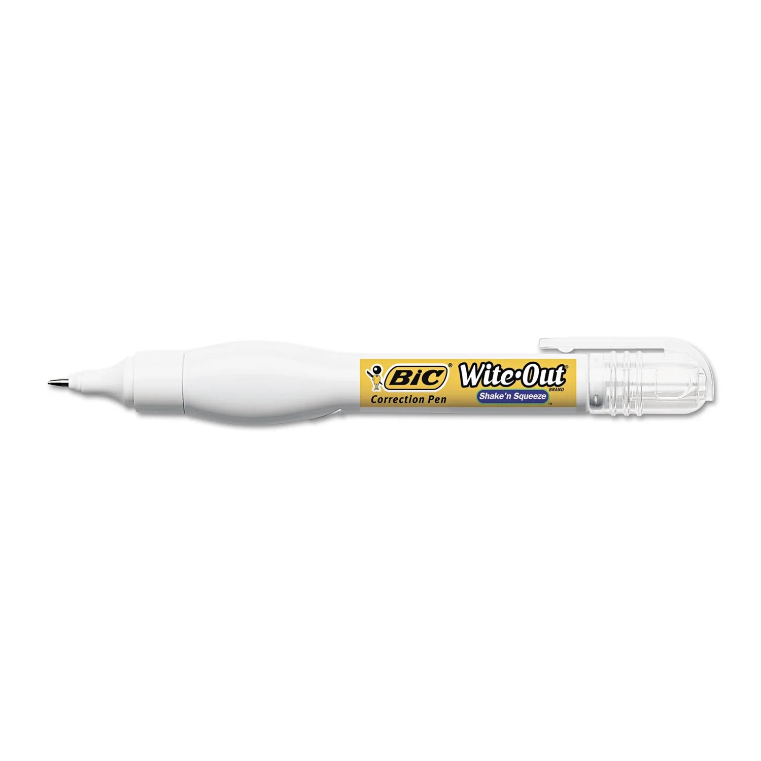 BIC WiteOut Shake 'n Squeeze Correction Pen, 8 ml, White Dozen Box