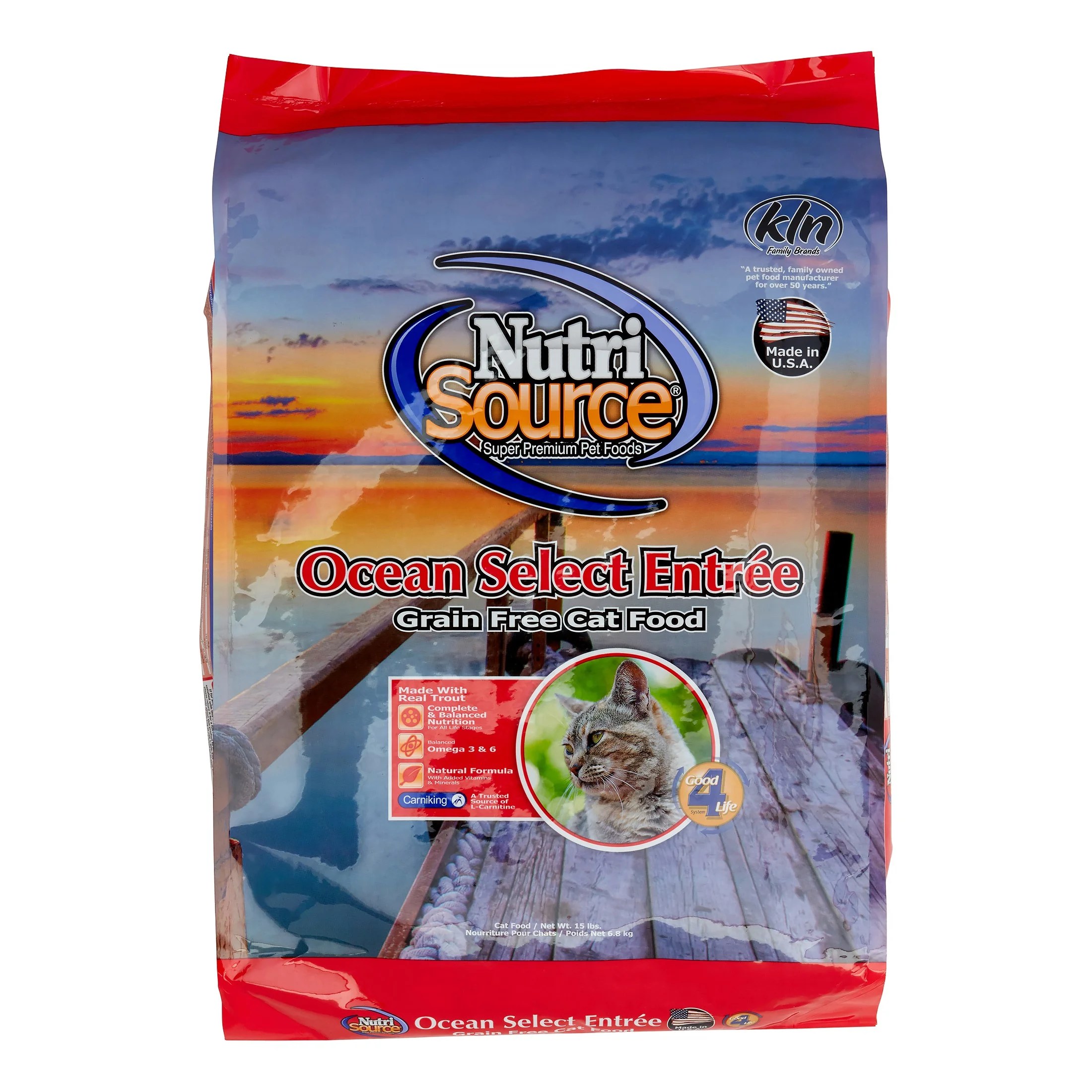 NutriSource GrainFree Ocean Select Entree Dry Cat Food, 15 lb