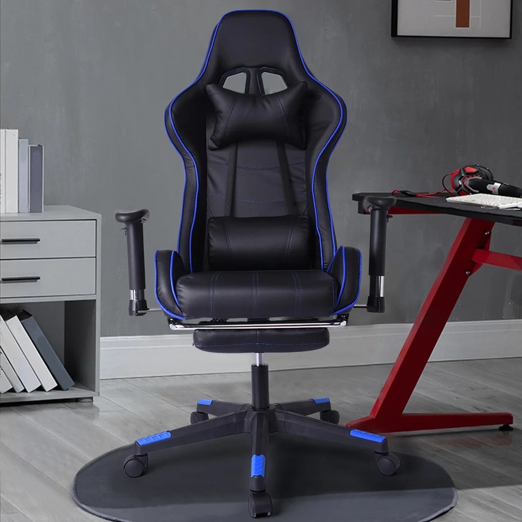 Comigeewa Gaming Chair Adjustable Backrest Reclining Leather office Comigeewa Gaming Chair Adjustable Backrest Reclining Leather office
