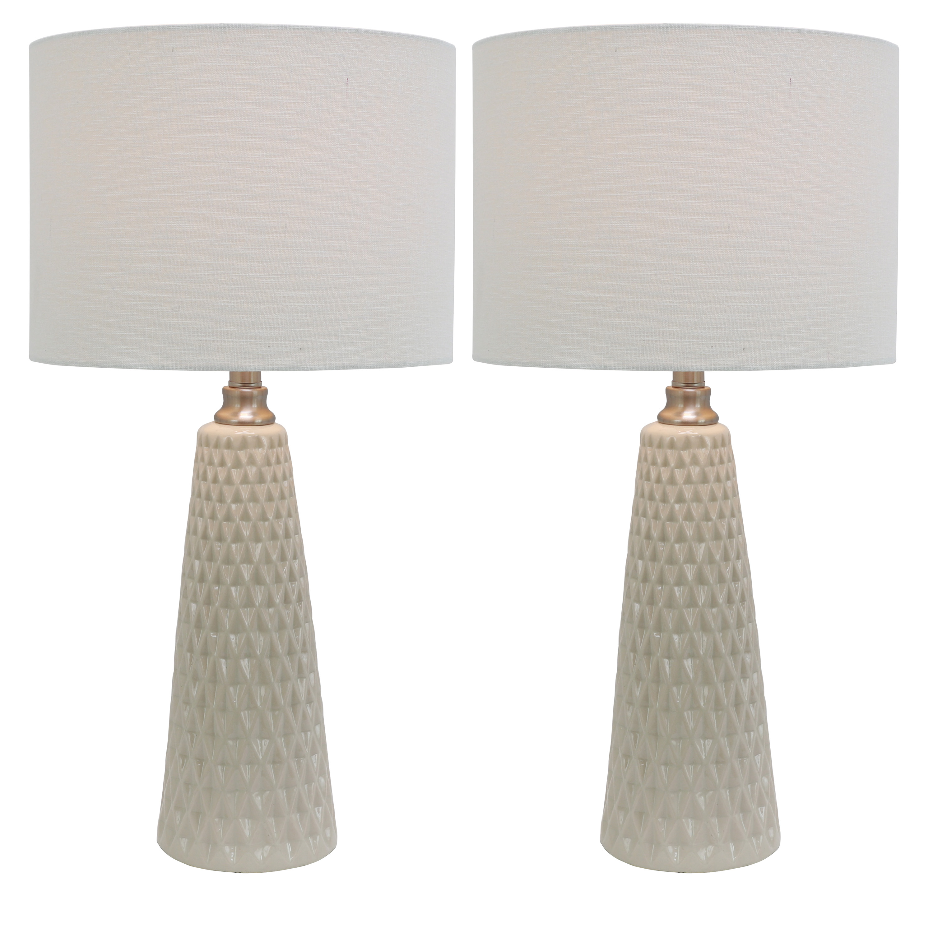 Set of Two Jameson Textured Ceramic Table Lamps