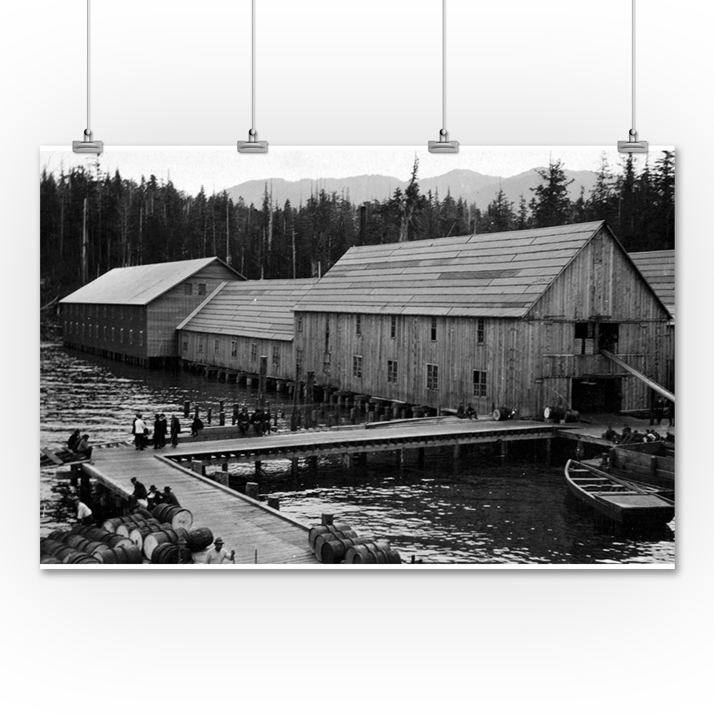 Salmon Cannery near Ketchikan, Alaska Photograph (36x54 Giclee Gallery