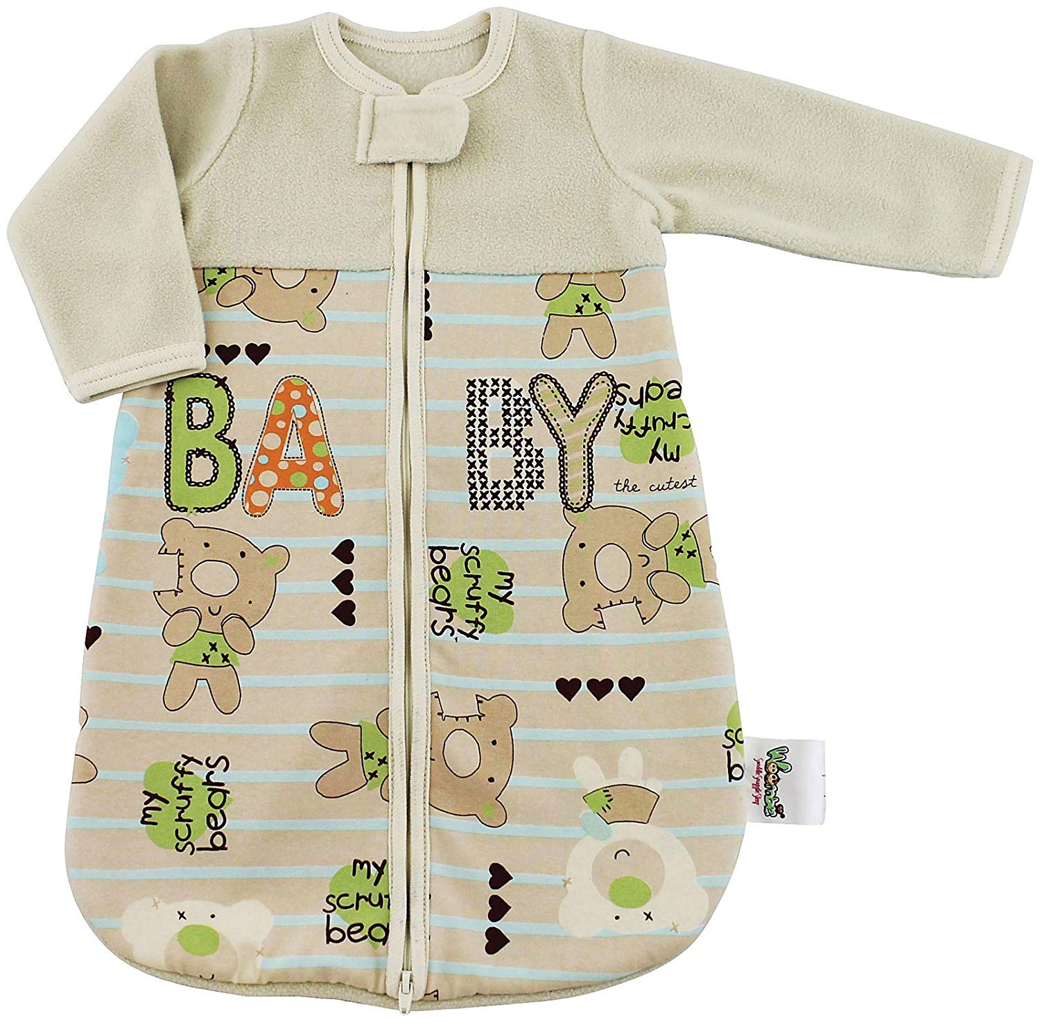 Woombie Sleeper Super Soft Baby Sleep Swaddle Scruffy Bear59m