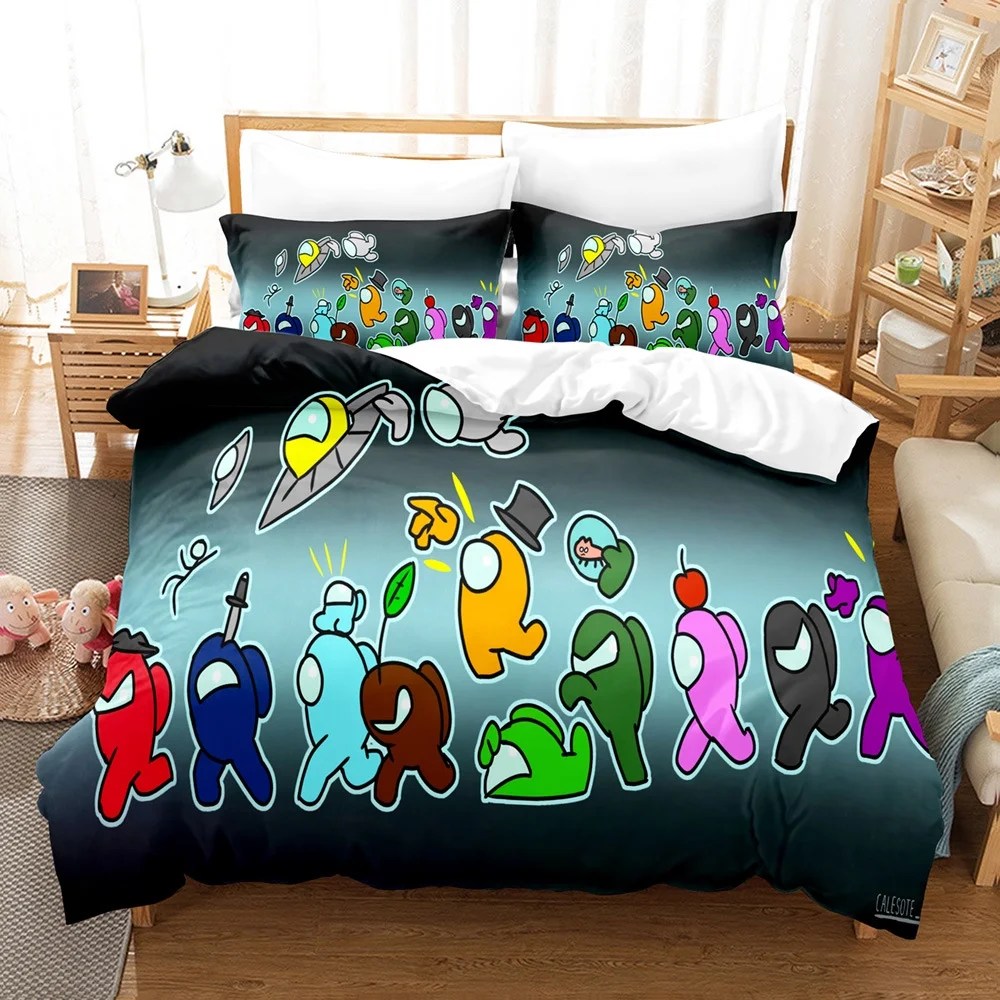Among Us Bedding Set for Kids Boys Among Us Decor Gaming Comforter