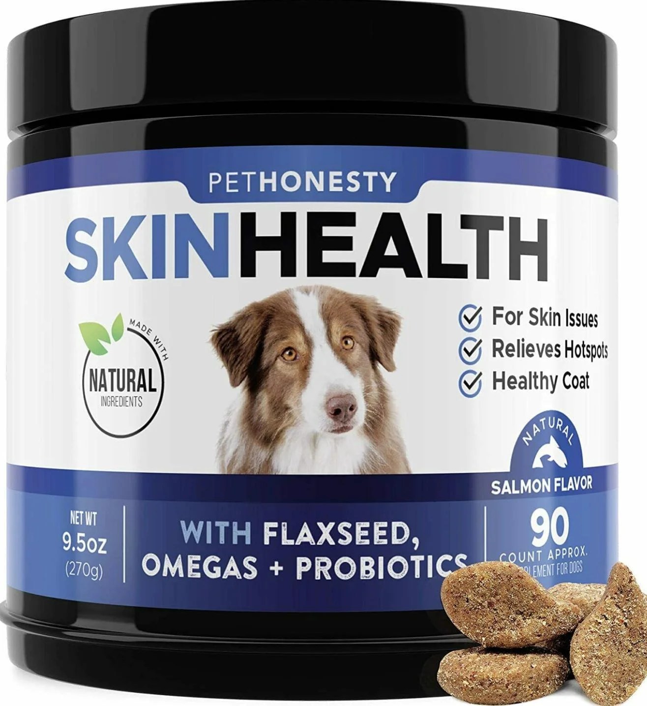 PetHonesty Allergy SkinHealth Fish Oil for Dogs with Omegas, DHAGold