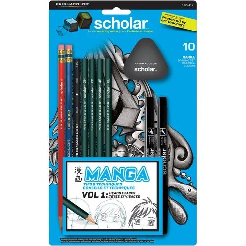Prismacolor Scholar Manga Drawing Set, 10Piece Kit