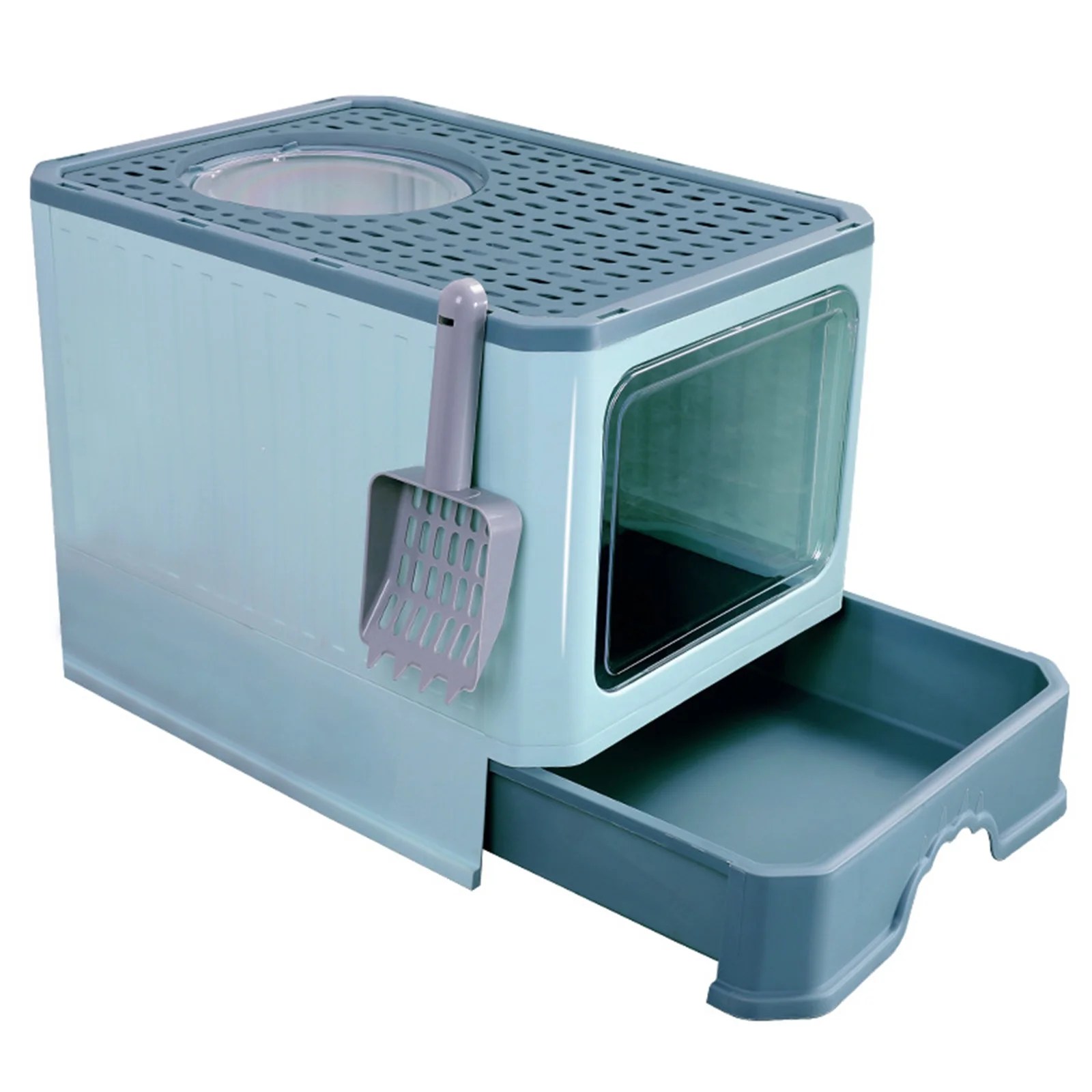 AOSUI Covered Cat Litter Box extra large litter box odor filter Front