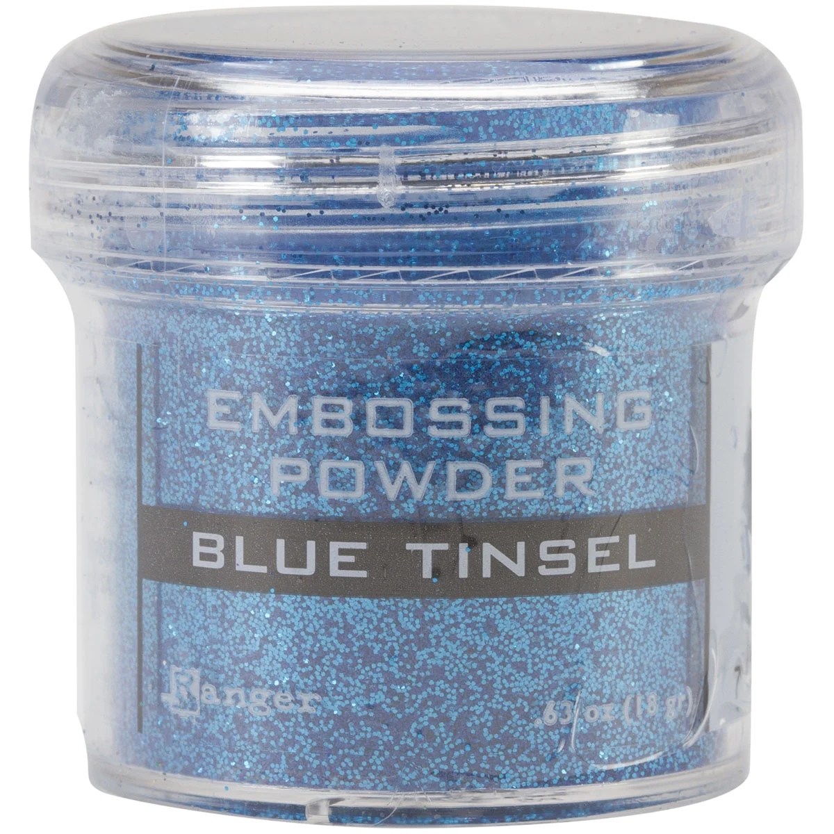 Embossing Powder Blue Tinsel