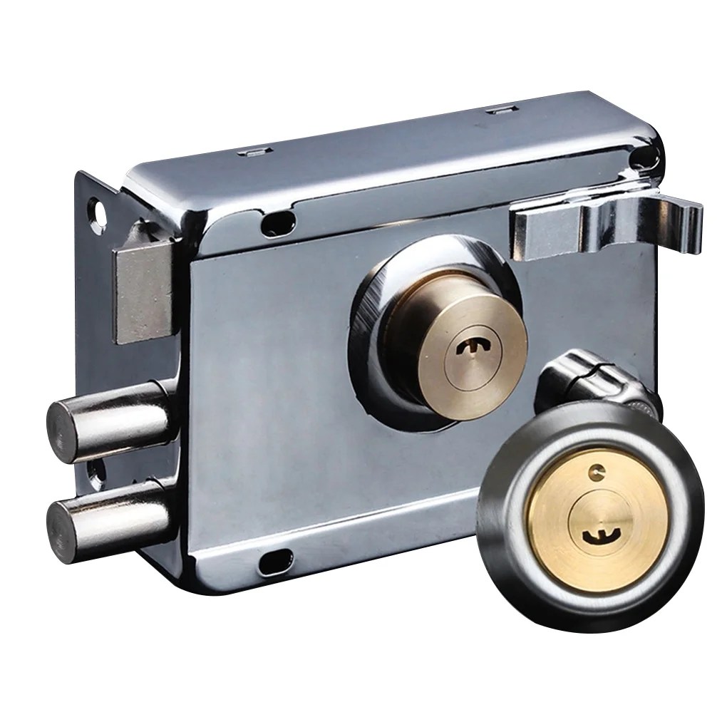 Exterior Iron Door Locks Security Antitheft Lock Multiple Insurance