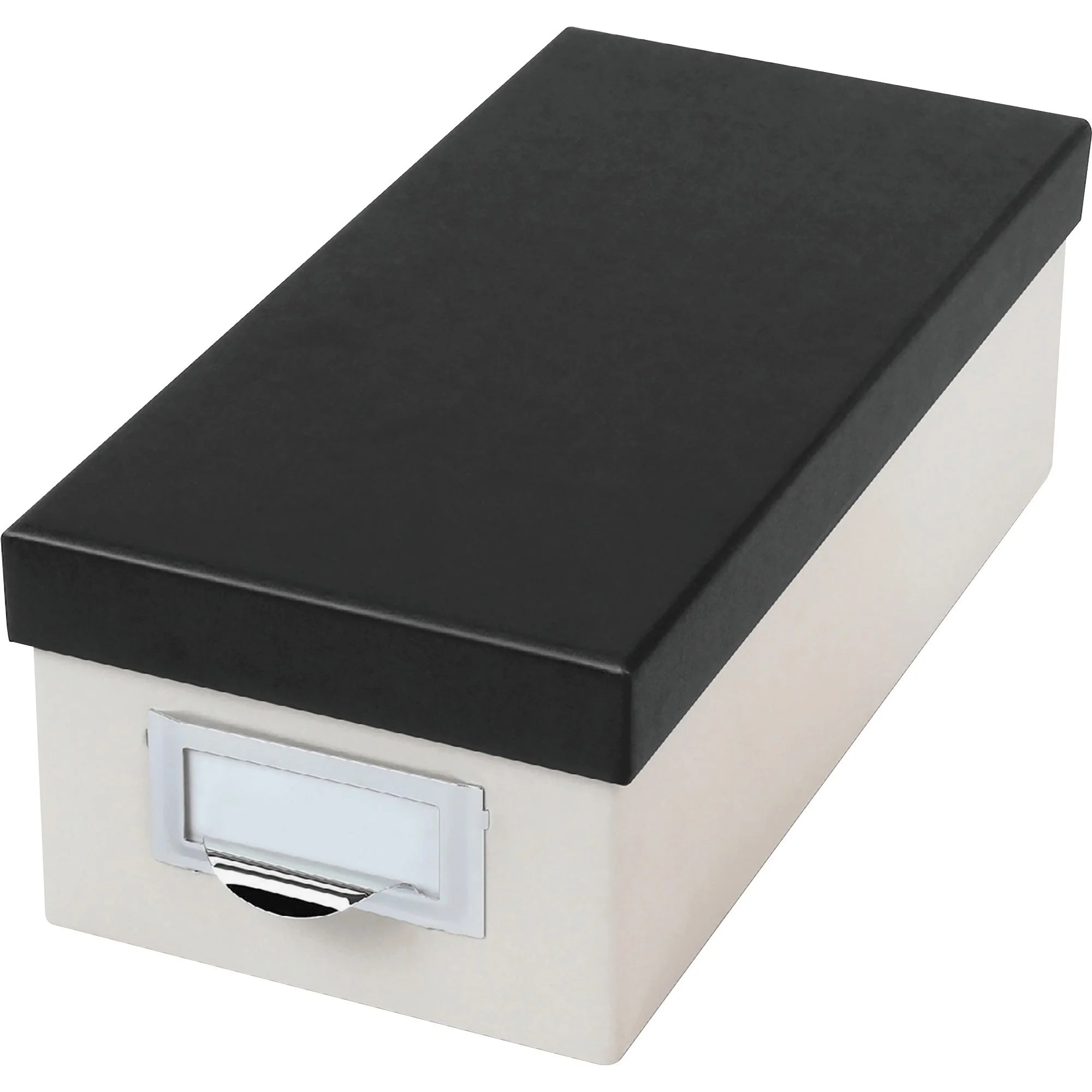 Oxford, TOP406350, 3x5 Index Card Storage Box, 1 Each, Black,Marble White