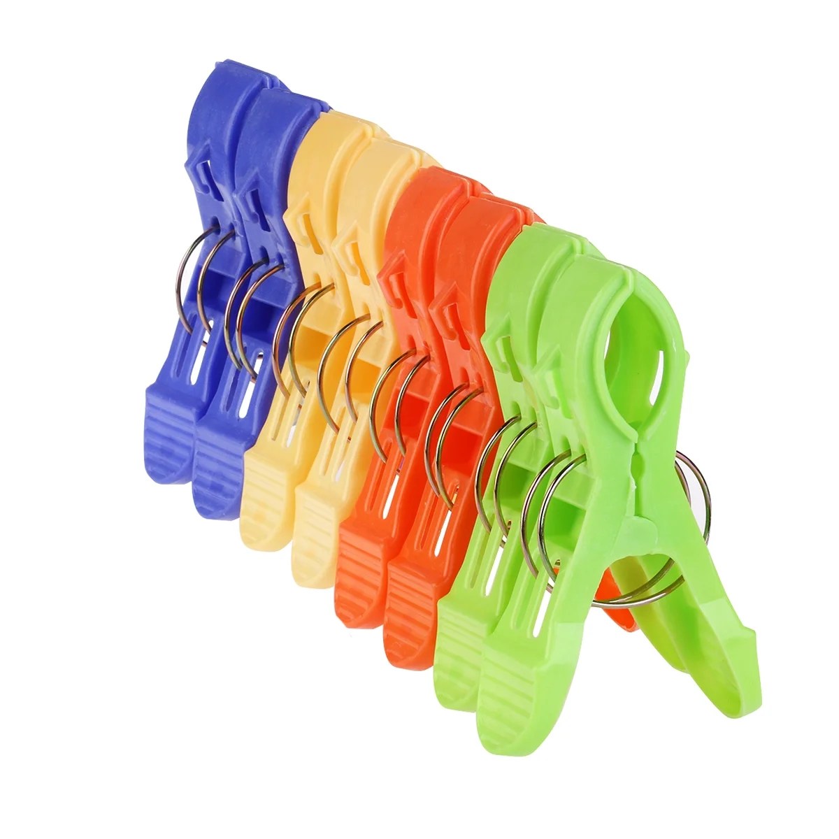 OUNONA 8pcs /set ABS Beach Towel Clips, Large Plastic OUNONA 8pcs /set ABS Beach Towel Clips, Large Plastic