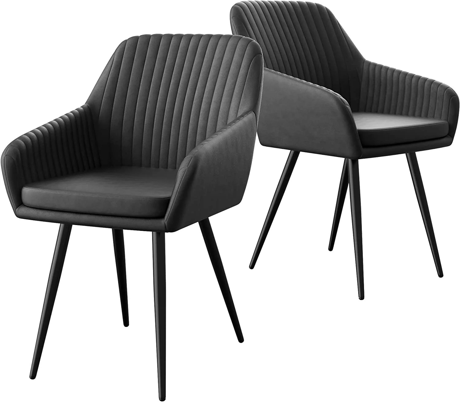 Cozy Castle Velvet Accent Chairs Set of 2, Upholstered Dining Chairs