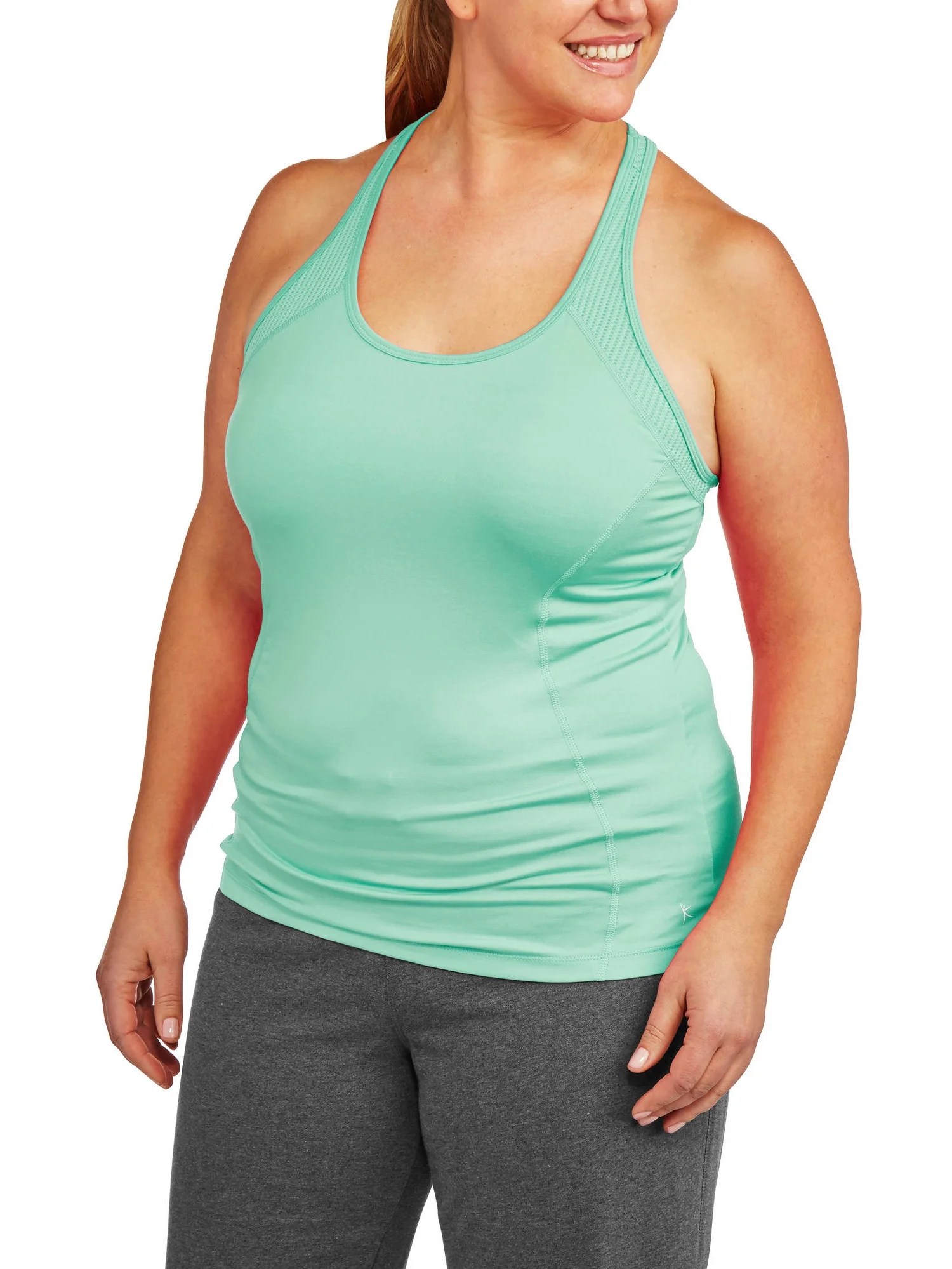 Danskin Now Women's PlusSize Racerback Performance Tank with Bra Danskin Now Women's PlusSize Racerback Performance Tank with Bra