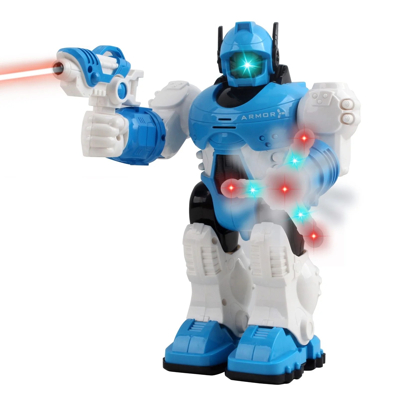 Vokodo Interactive Walking Toy Robot With Spinning Hand Lights And