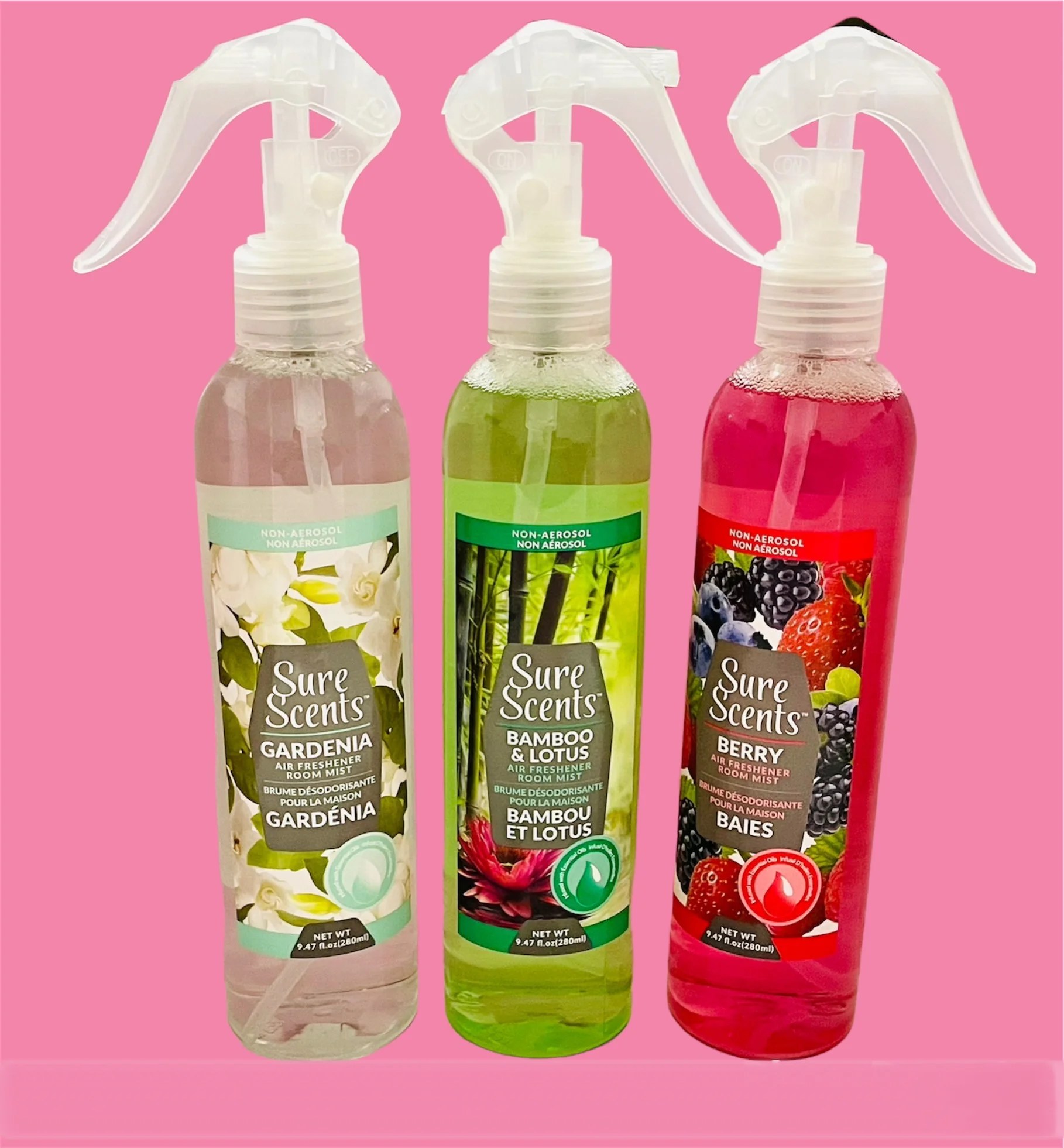SURE SCENTS FRAGRANT AROMATIC ROOM SPRAY AIR FRESHENER BERRY FLAVOR