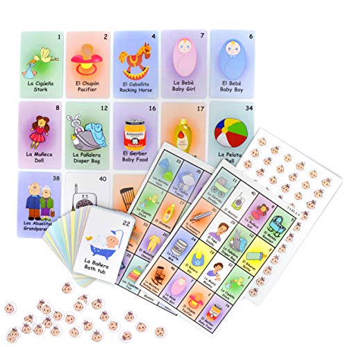 JIMMY'S TOYS Baby Shower Loteria Bingo Game 10 Players & 48 Cards JIMMY'S TOYS Baby Shower Loteria Bingo Game 10 Players & 48 Cards