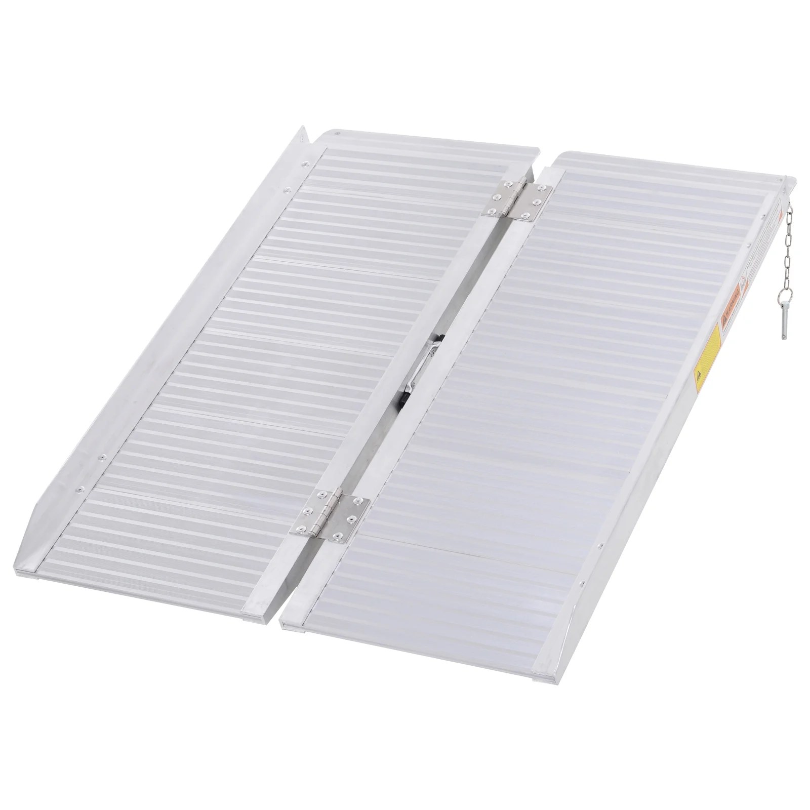 Portable Textured Aluminum Folding Wheelchair Threshold Ramp