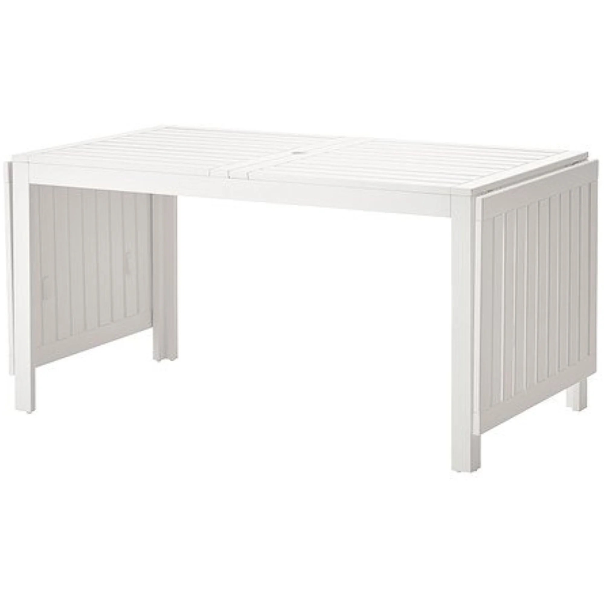 Ikea Applaro Dropleaf Folding Wood Table White Seats 4 8 14210.17292