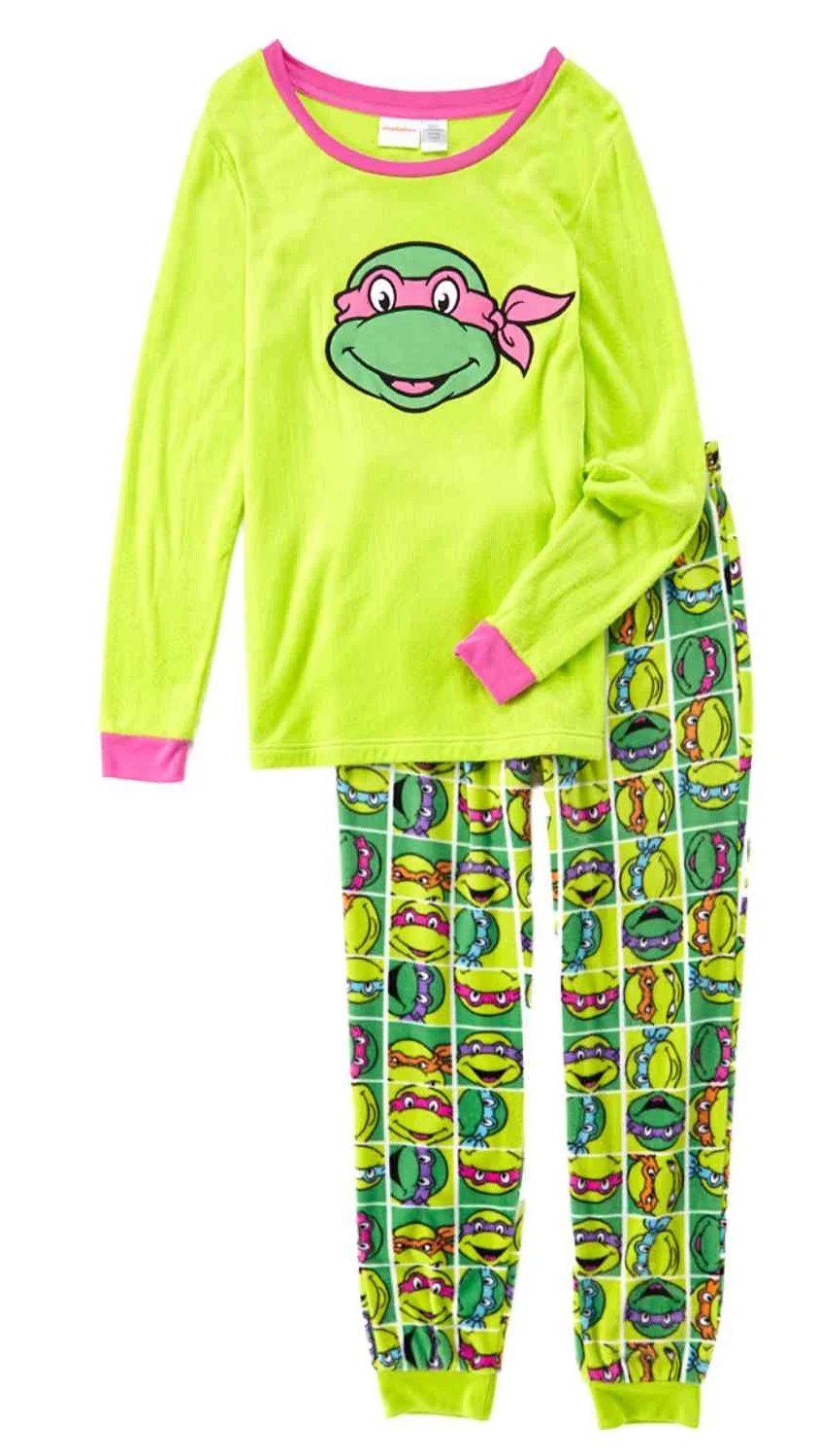 Nickelodeon TMNT Womens Green Fleece Teenage Mutant Ninja Turtles