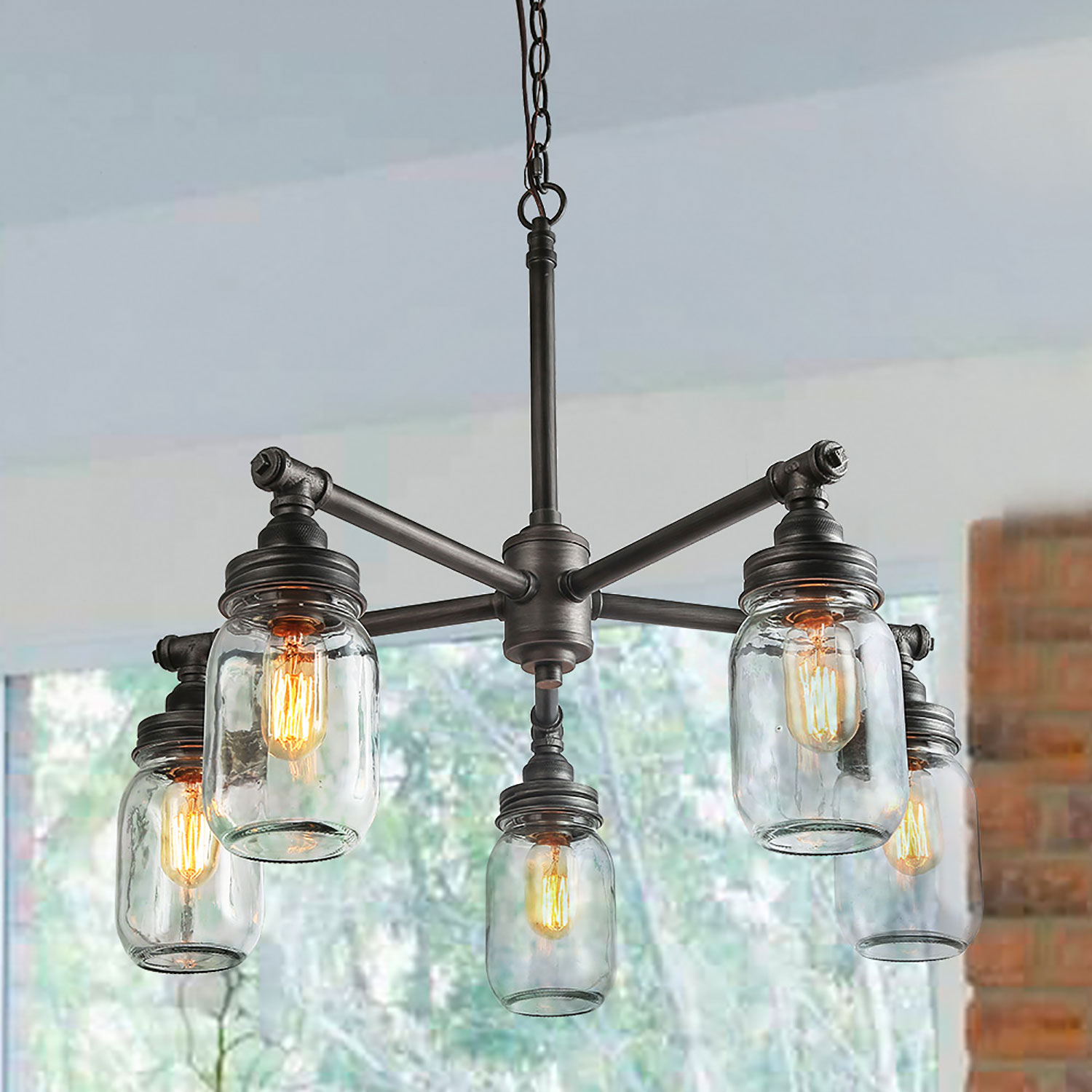 LNC Rustic Vintage Industrial Pendant Lighting for Dining Room LNC Rustic Vintage Industrial Pendant Lighting for Dining Room