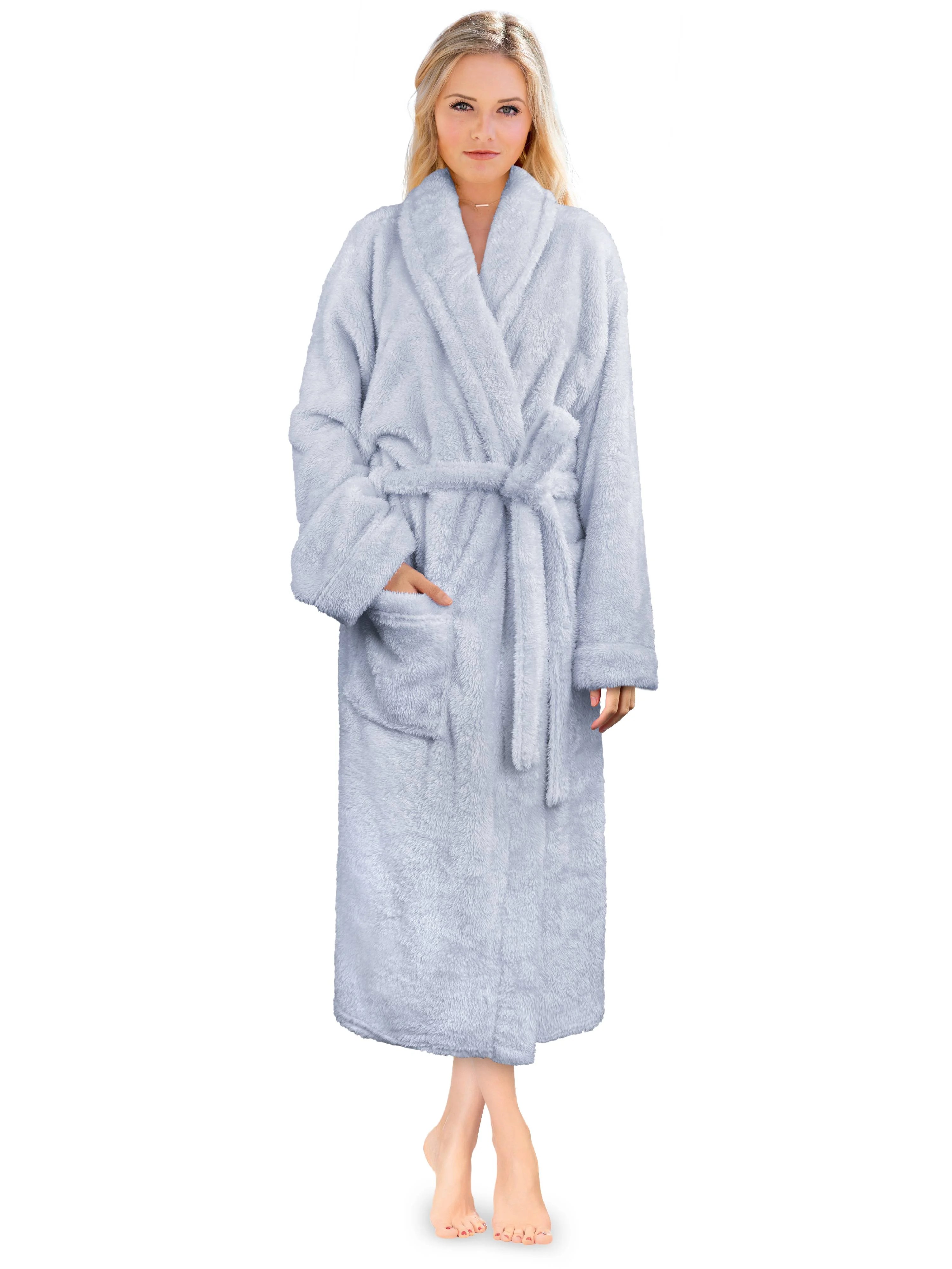 PAVILIA Premium Womens Plush Soft Robe Fluffy, Warm, Fleece Sherpa