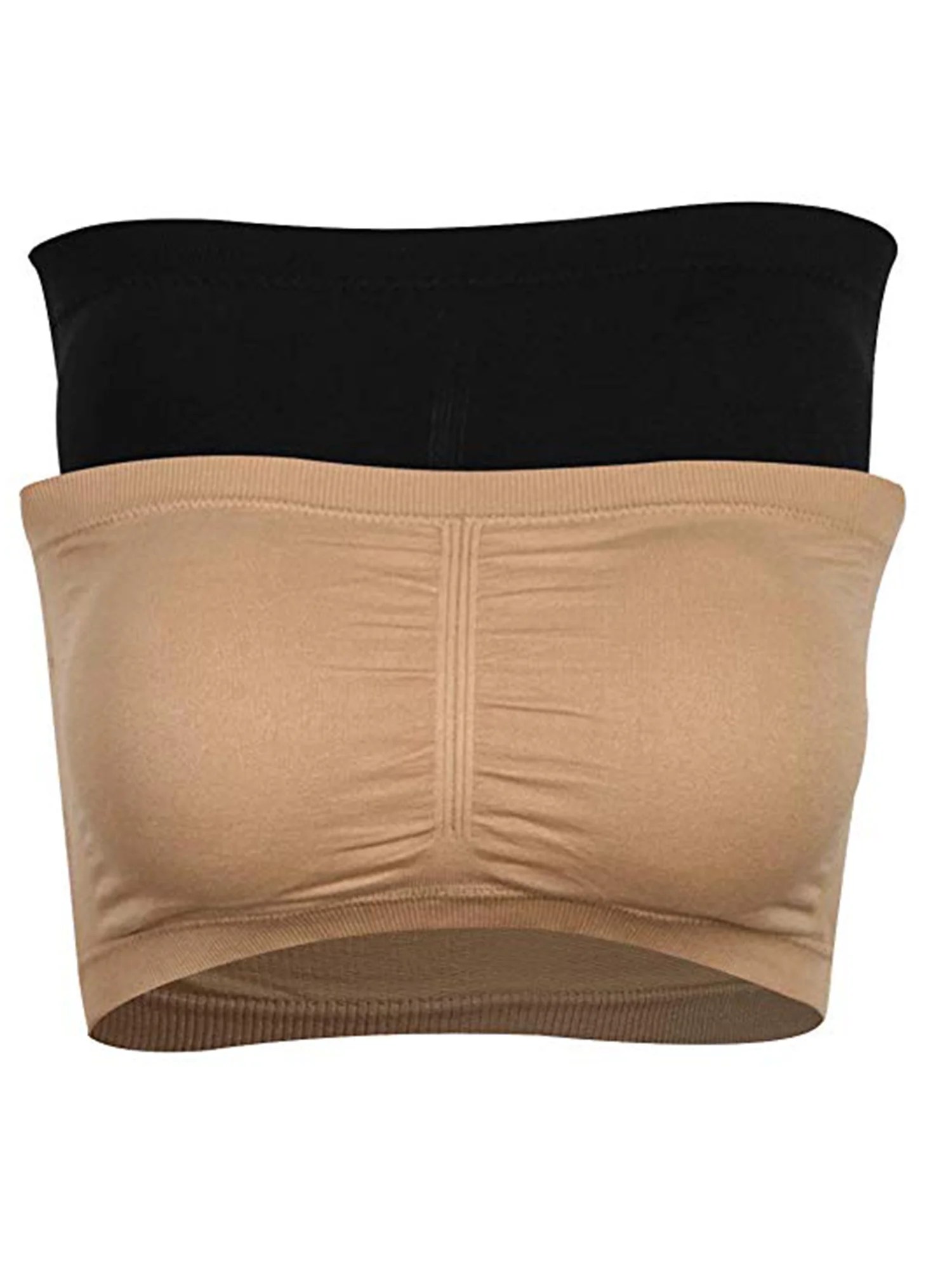 LELINTA Women's Plus Size Bandeau Bra, Strapless Bras Basic Layering