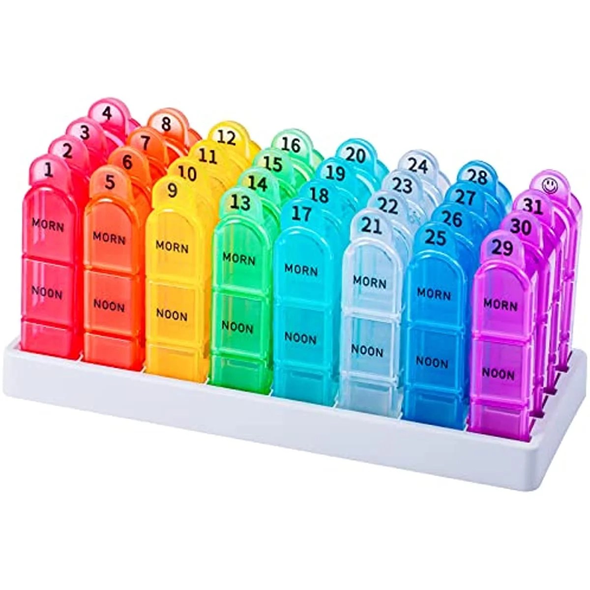 Monthly Pill Organizer 3 Times A Day, 30 Day Pill Organizer Morning Monthly Pill Organizer 3 Times A Day, 30 Day Pill Organizer Morning