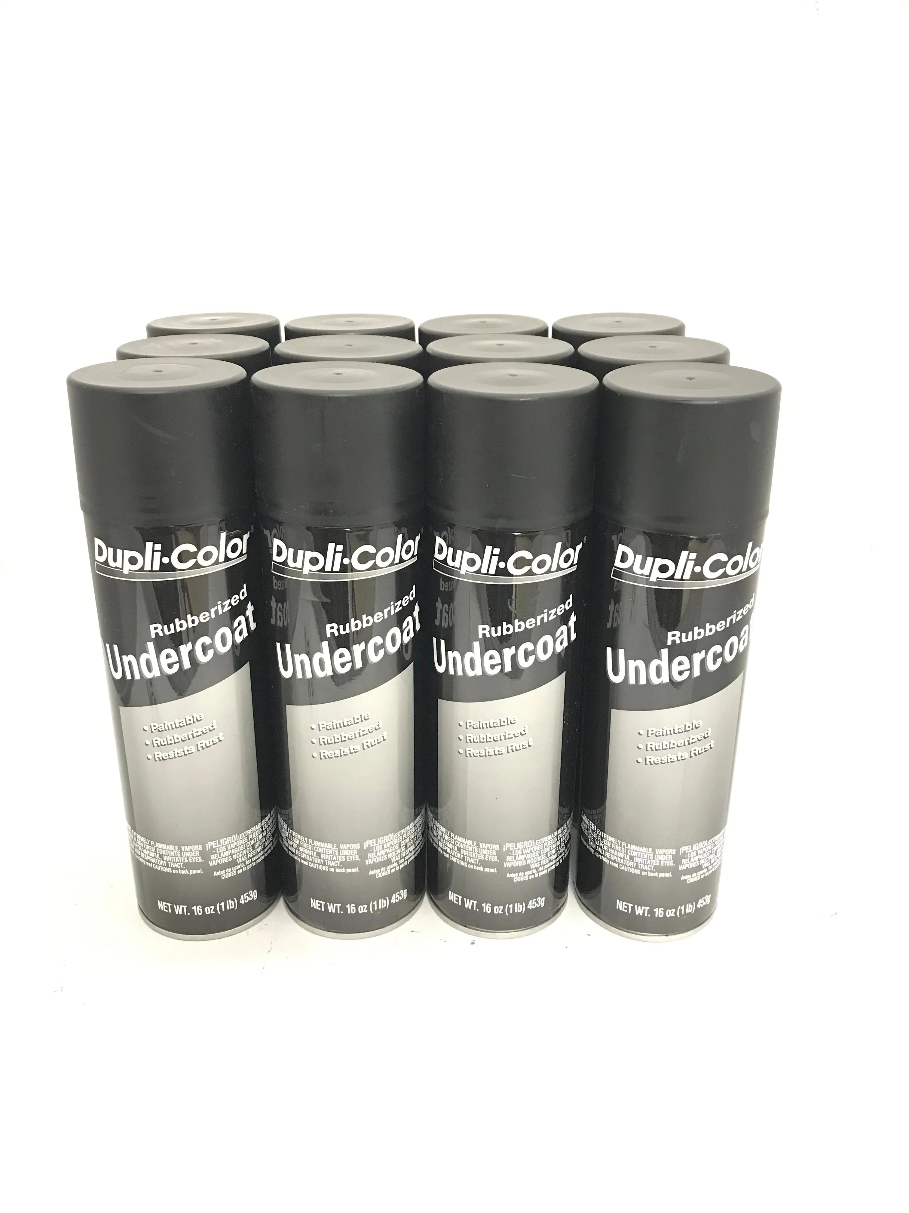 Duplicolor UC10112 Pack Paintable Rubberized Undercoat Black 17 oz