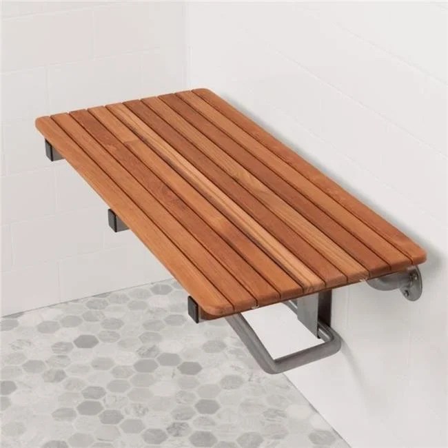 36 in. Grand Resort Wall Mount Teak Brown Shower Bench