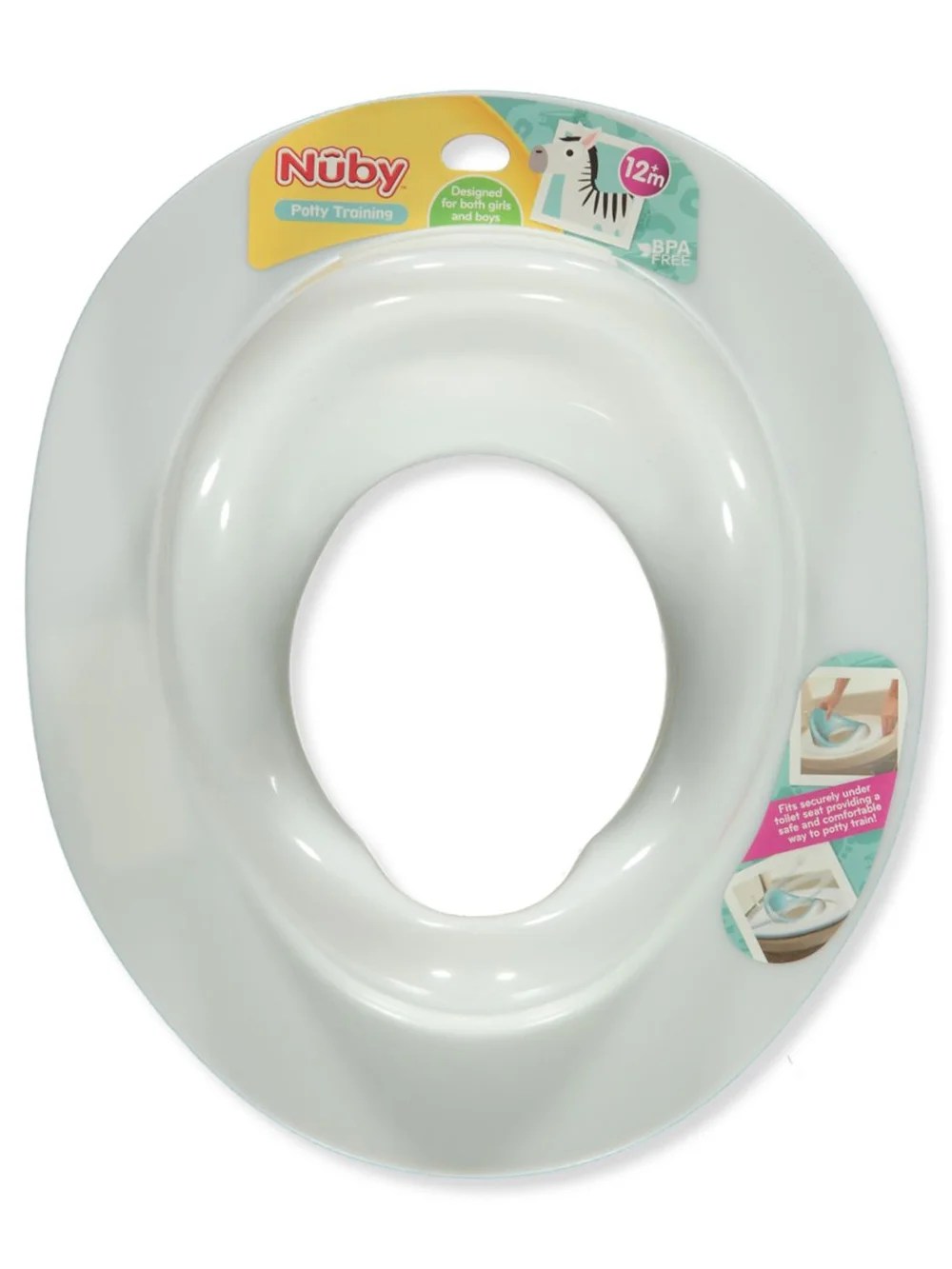 Nuby Baby Safety Toilet Potty Training Seat white, one size