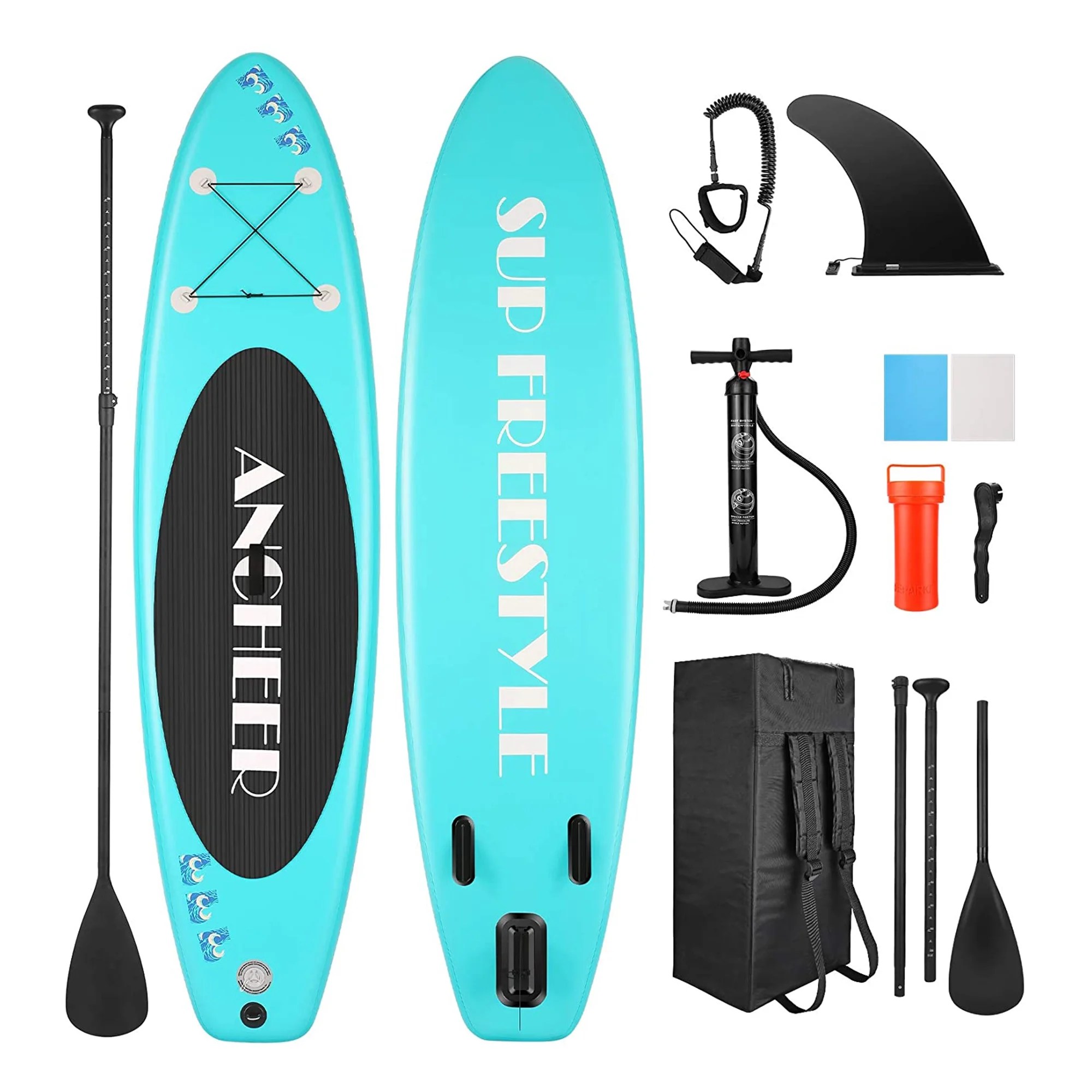 Ancheer iSUP Inflatable Stand Up Paddle Board with Accessories, Lake