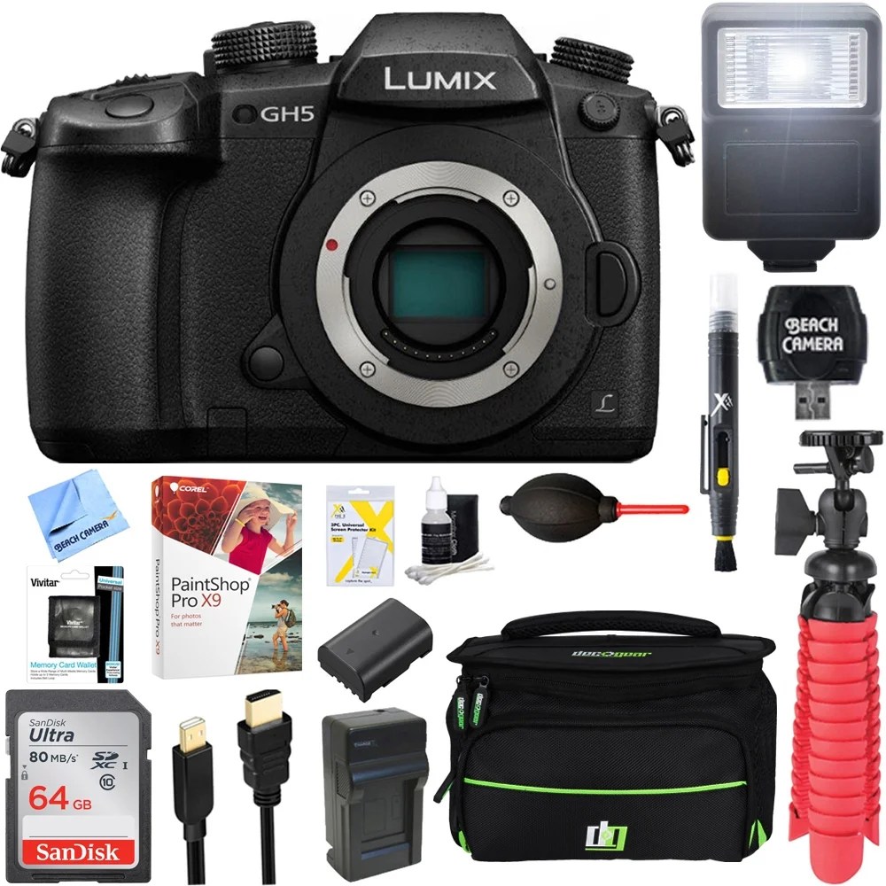 Panasonic LUMIX GH5 20.3MP 4K Mirrorless Digital Camera with WiFi Body