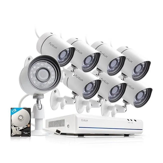 Funlux 8 Channel 720p NVR Motion Detection Simplified PoE Outdoor