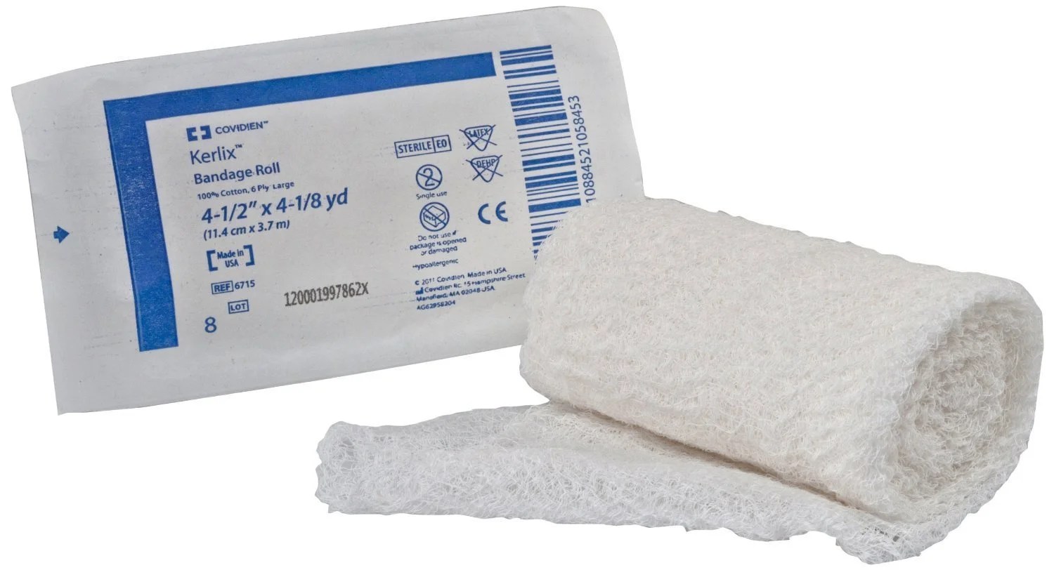 Kerlix Fluff Bandage Gauze Roll 6Ply, 41/2 Inch X 41/10 Yard