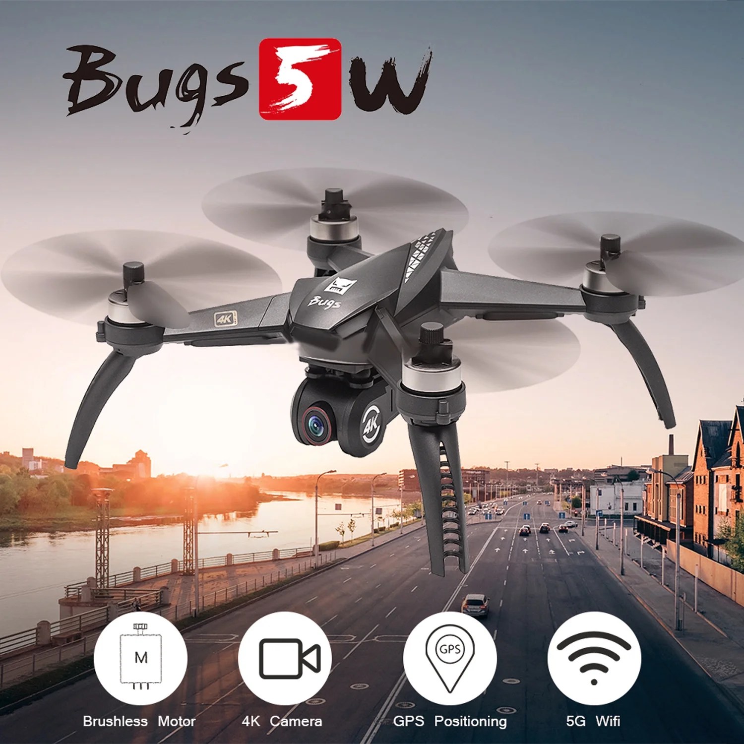 MJX Bugs 5W B5W RC Drone with Camera 4K Drone 5G Wifi Brushless RC