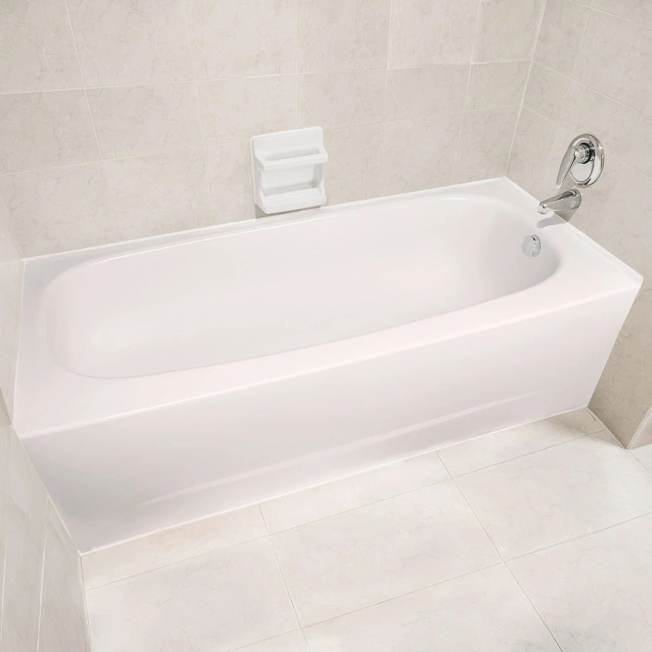 Archer 60 Inch Steel Alcove Bathtub White