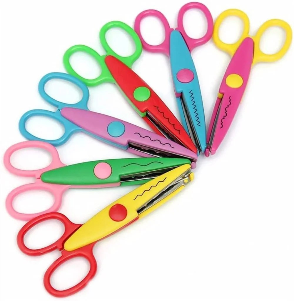Happon 5" 6 Pcs/Set Children Kids Paper Craft Scissors Various Cutting