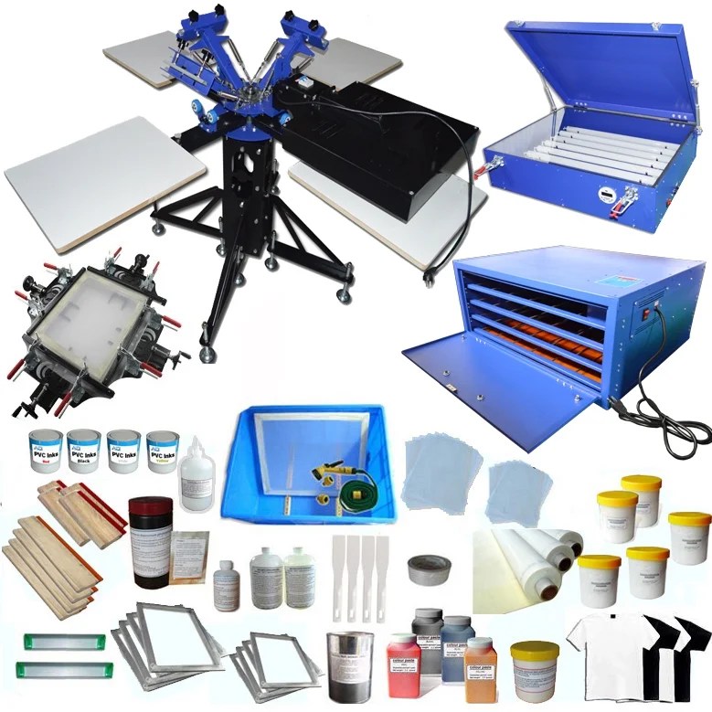 Techtongda 3 Color Silk Screen Printing Kit Screen Printer Tshirt