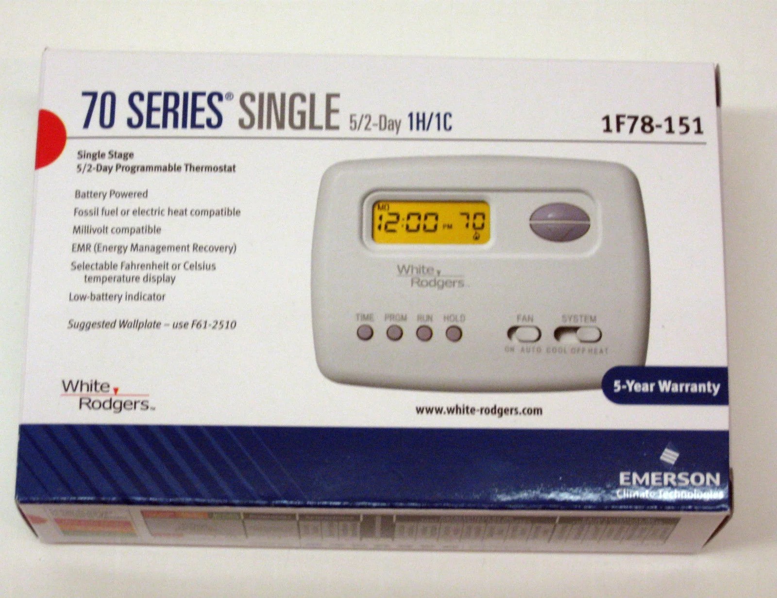 Buy White Rodgers Digital Thermostat Programmable 5+2 Day Online at