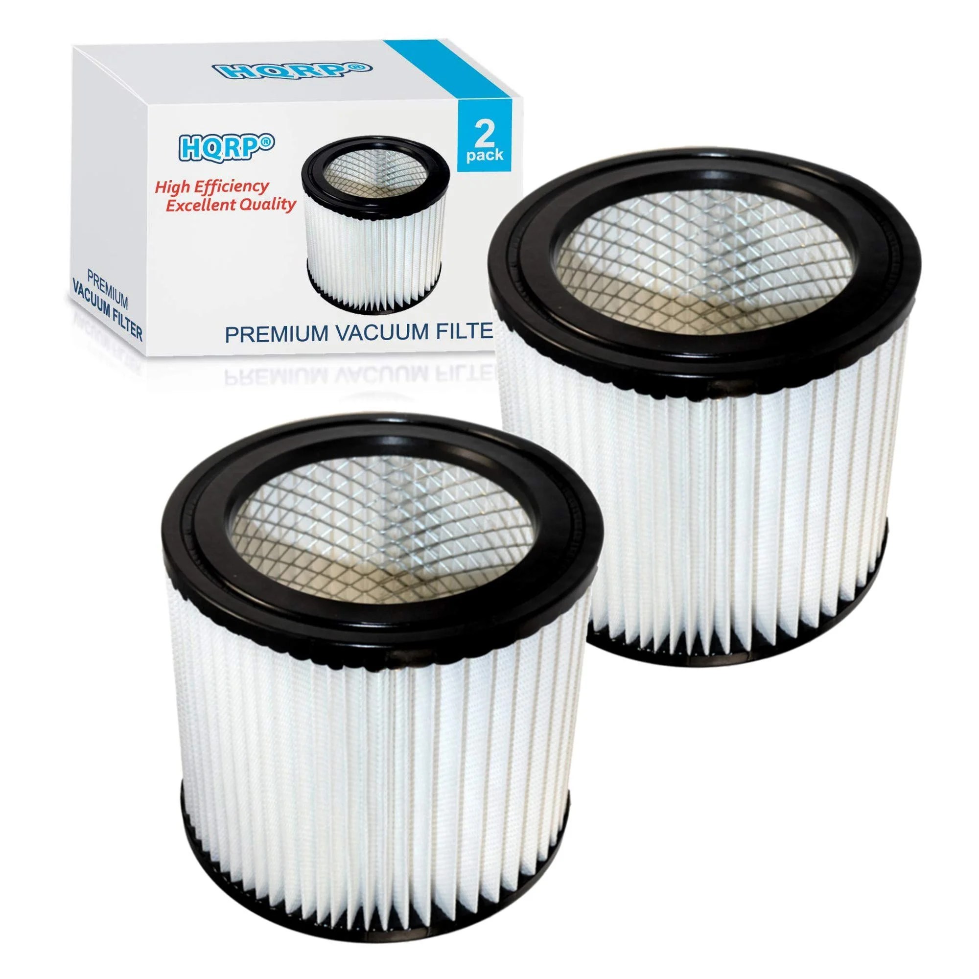 HQRP 2pack Small Cartridge Filter for Shopvac HangUp / 5 Gallon