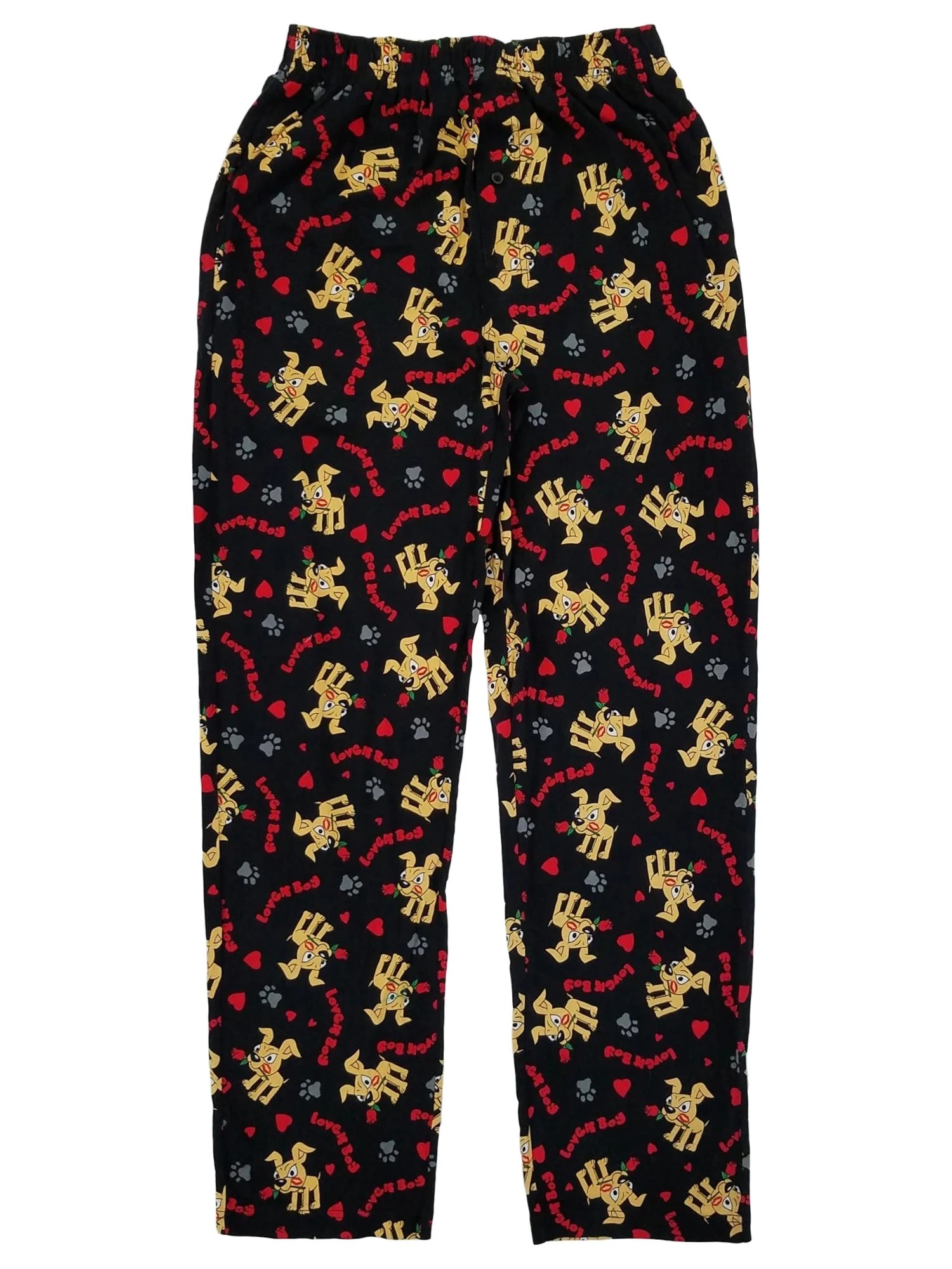 Bailey's Point Mens Black Lover Boy Valentines Day Sleep Pants Pajama