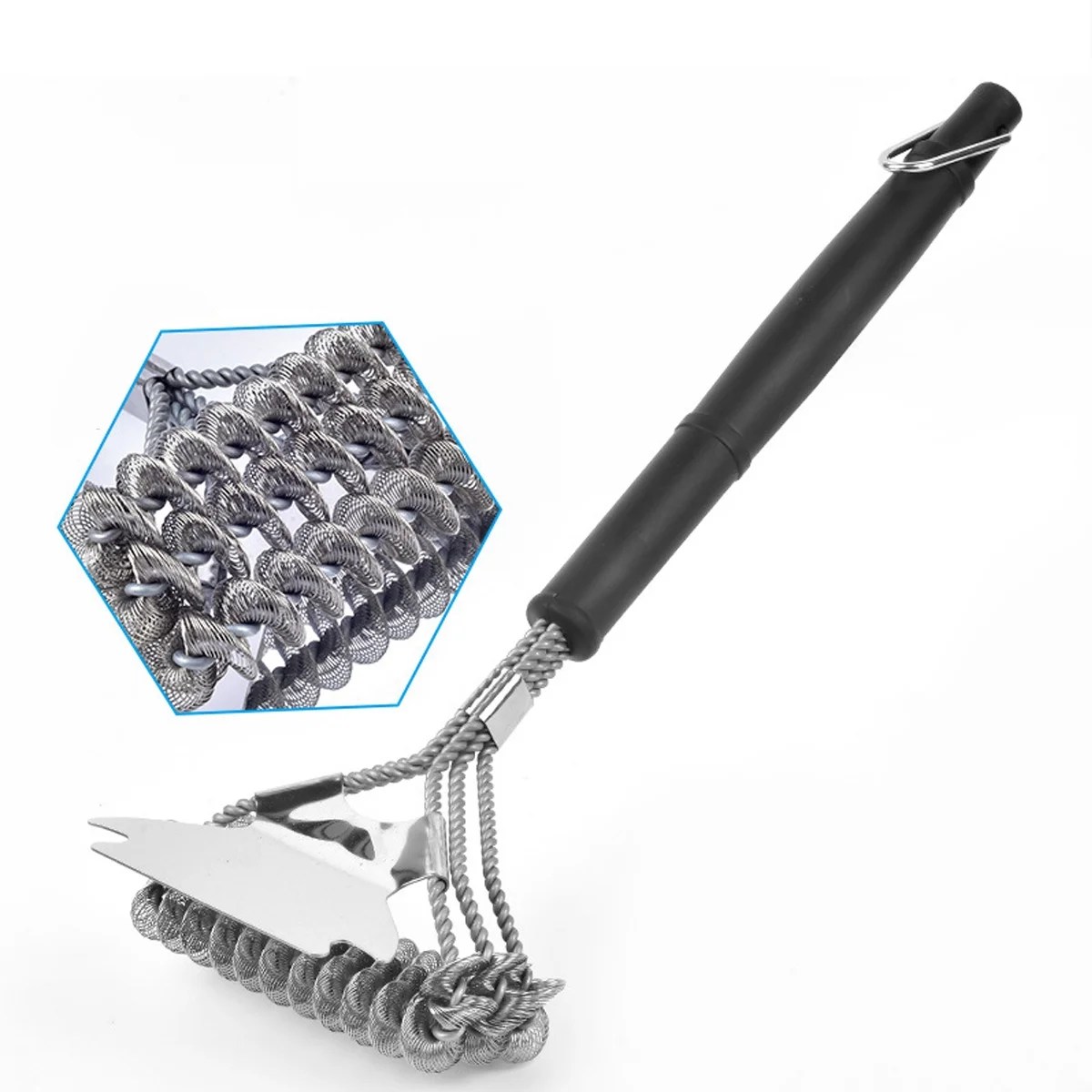 Bristle Free 2in1 BBQ Grill Brush Scraper Cleaner Set Barbecue