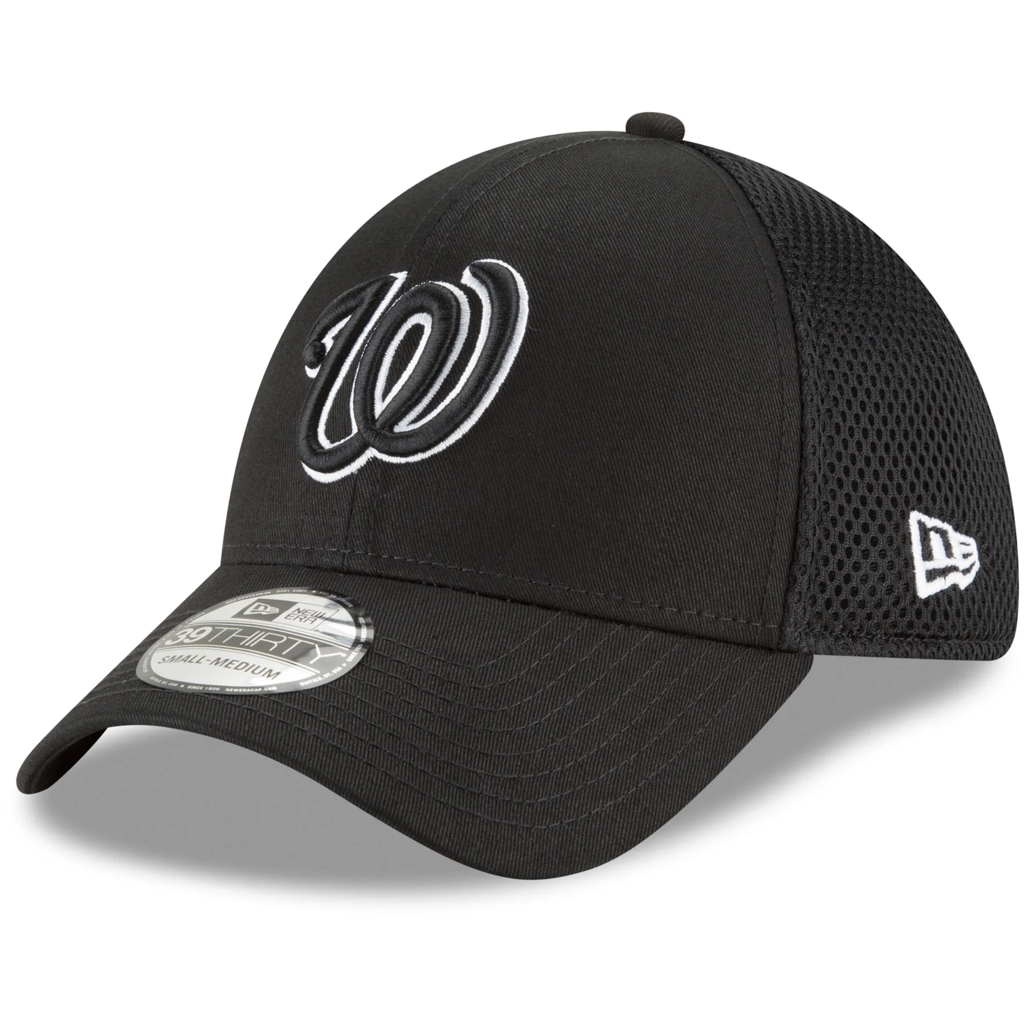 Washington Nationals New Era Neo 39THIRTY Unstructured Flex Hat Black